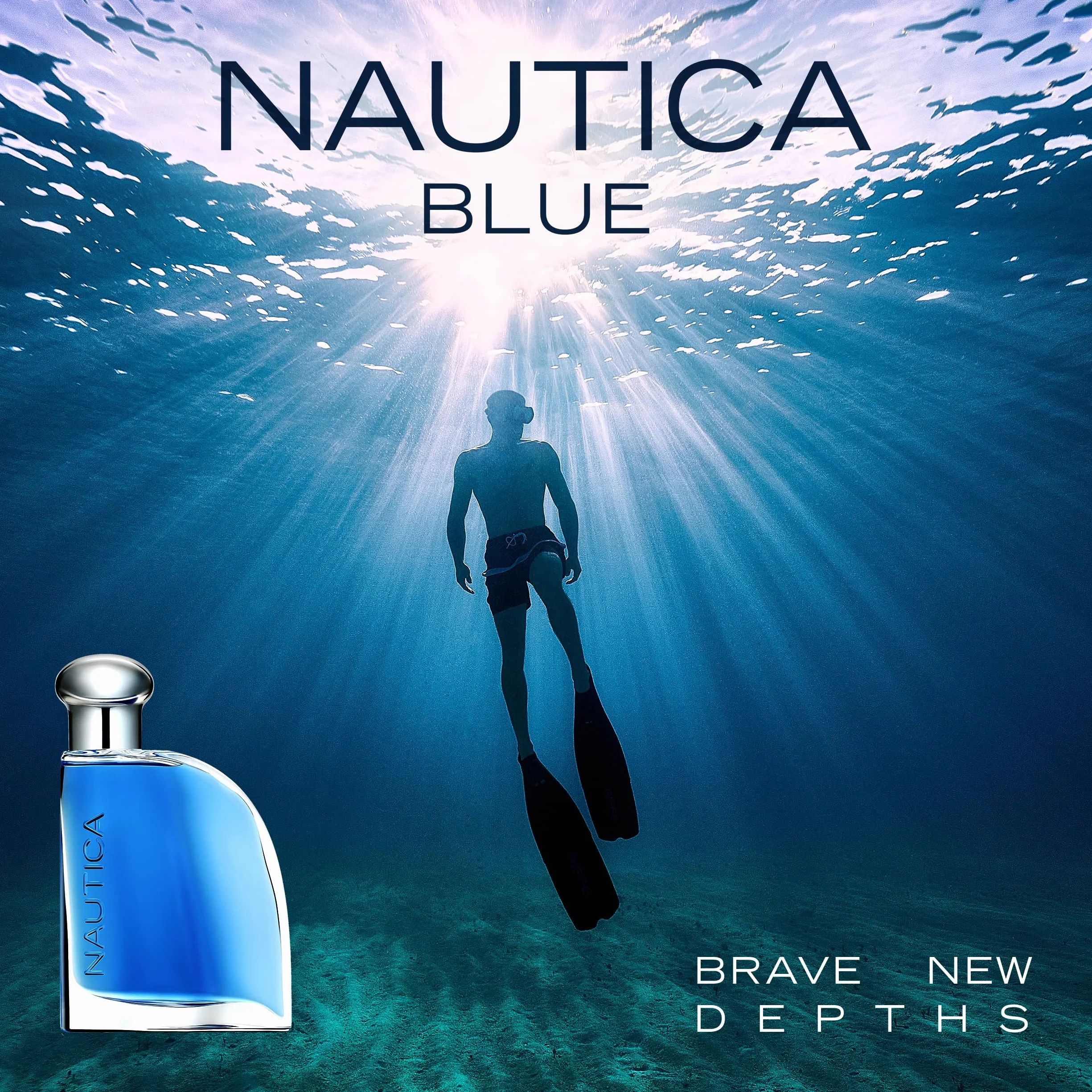 Nautica Blue, Eau de Toilette Spray, Profumo Uomo con Note di Bergamotto, Ninfea e Cedro - 100 ml