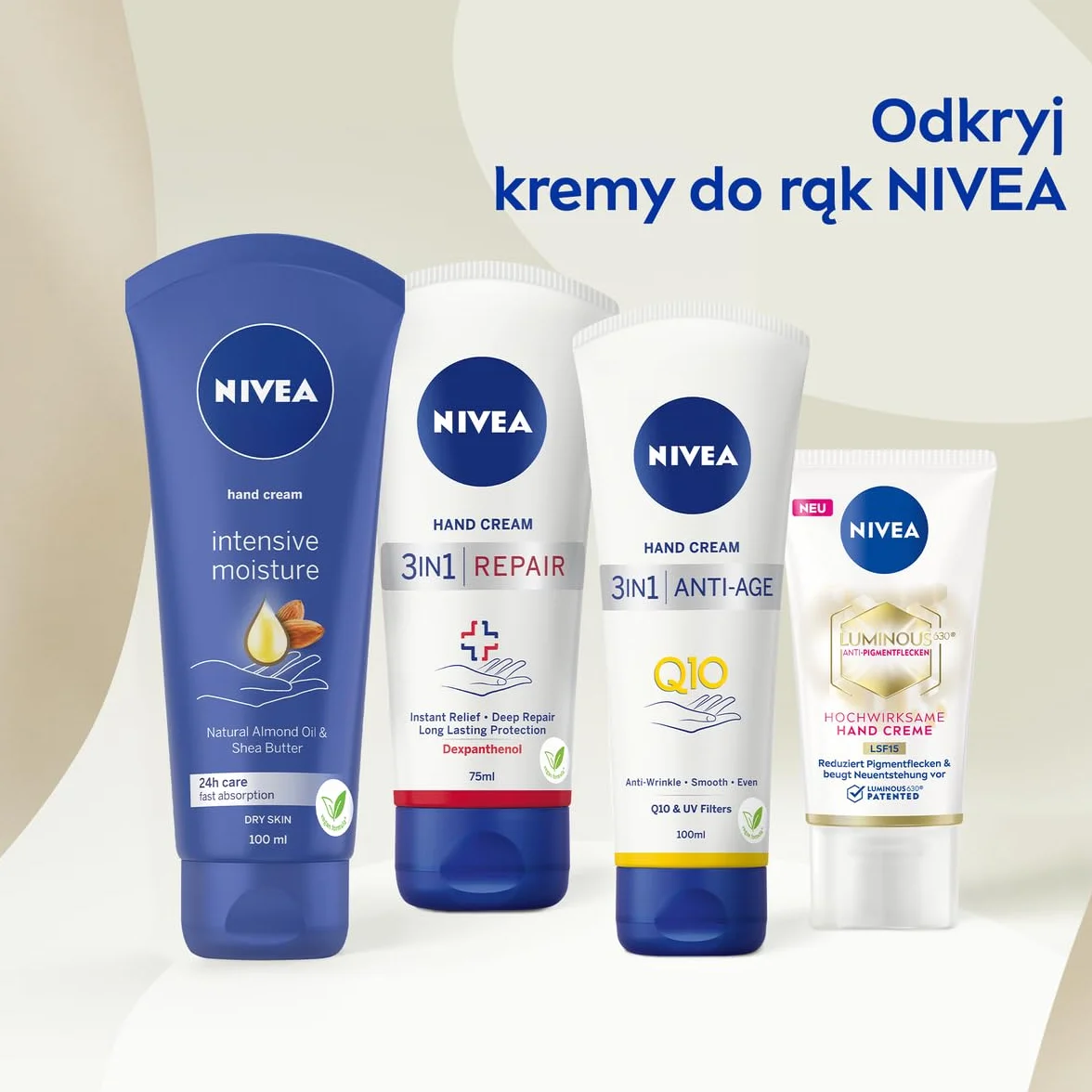 NIVEA Crema per mani idratante intensa con olio di mandorle e burro di karité, 100 ml