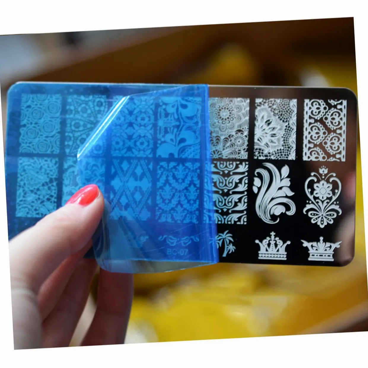 FRCOLOR 12pezzi Template Per Stamping Unghie Nail Art Design Elaborati Per Manicure e Pedicure Facile Usare Unghie