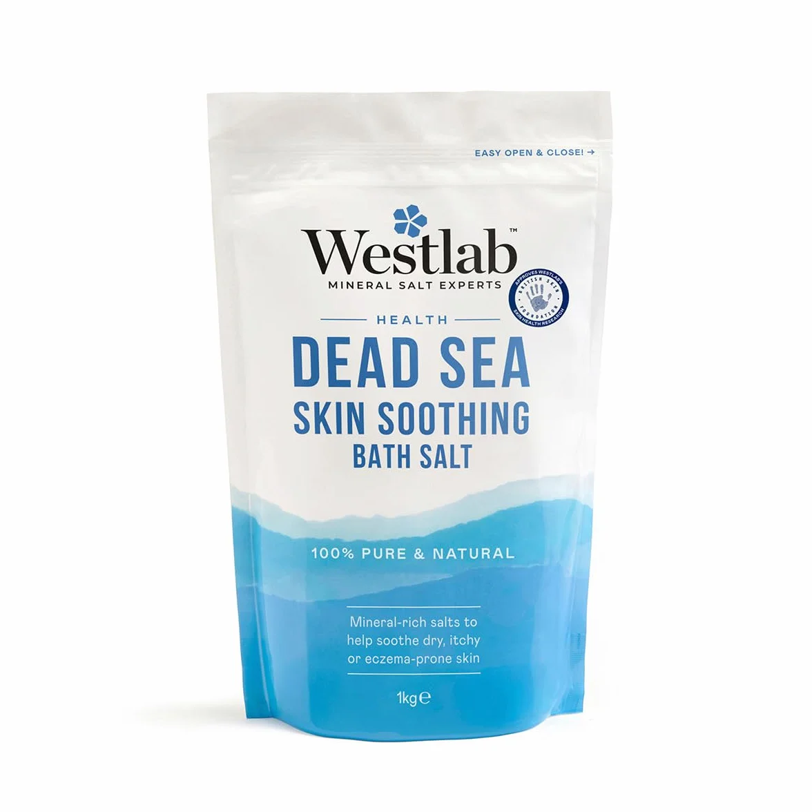 Westlab Sale minerale puro da bagno del Mar Morto, 1 kg (la confezione può variare)