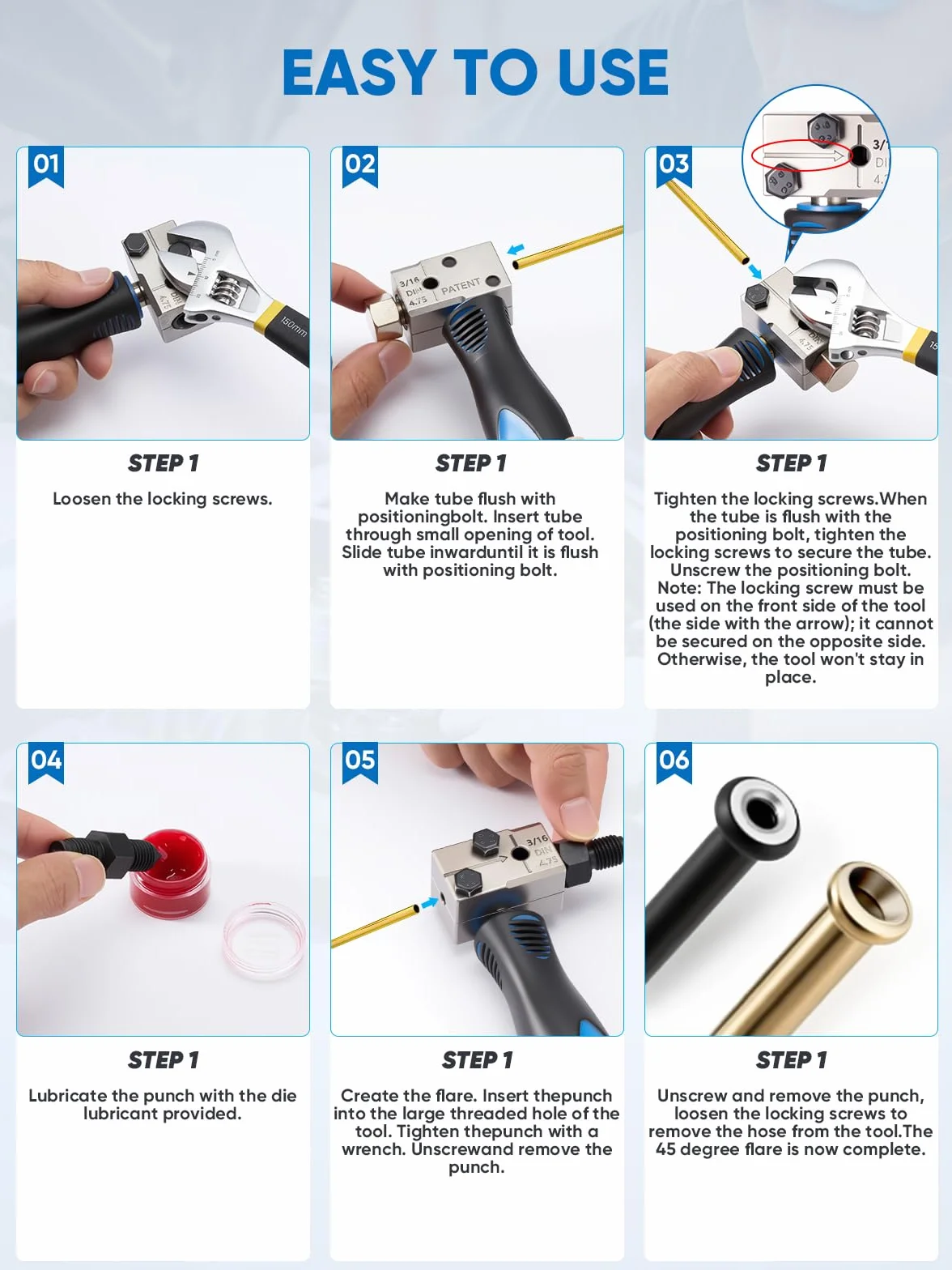 Set attrezzi doppia bordatura cavi freni DIN 4,75 mm universale kit riparazione rame nichel acciaio auto camion