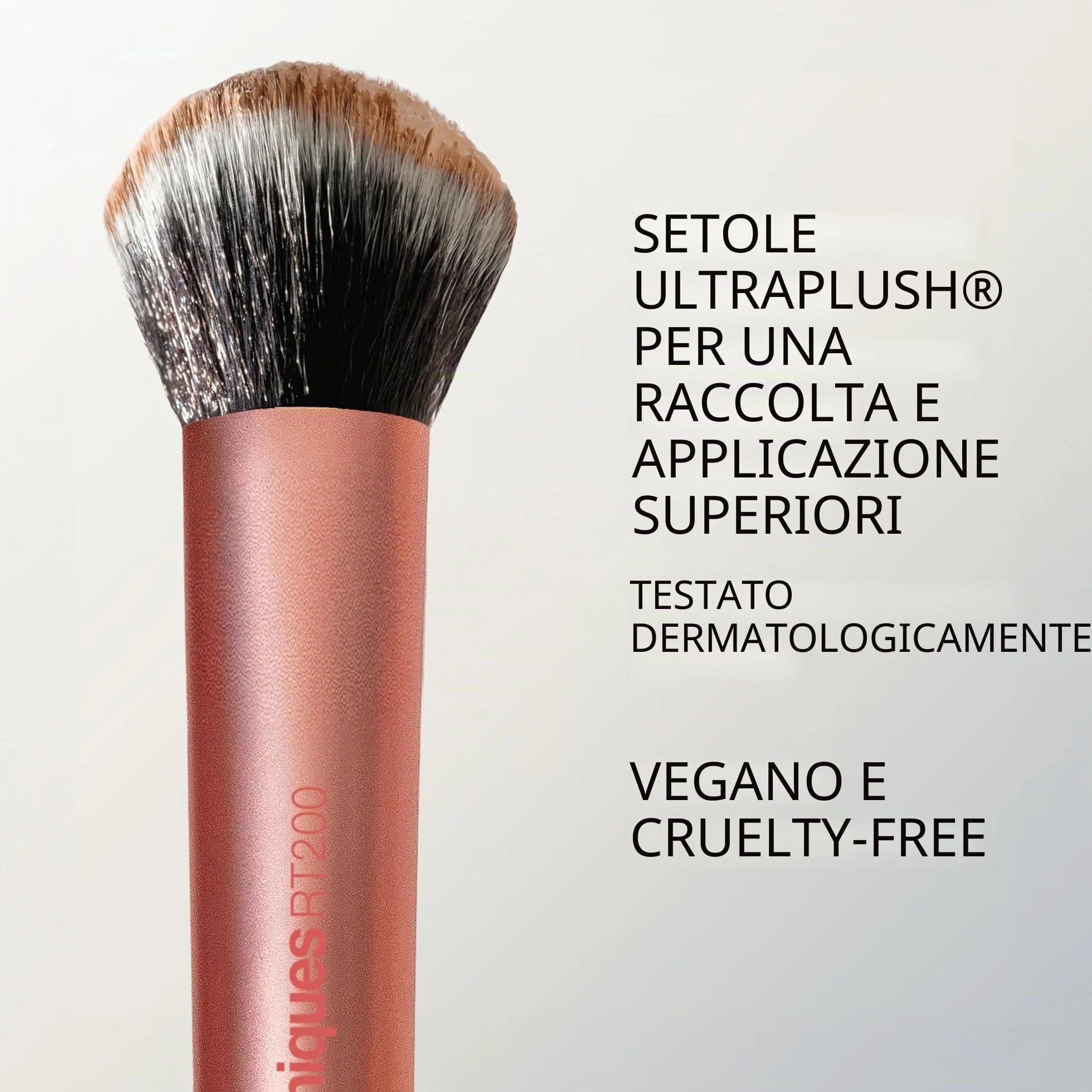 Real Techniques Pennello da trucco per viso Expert, per fondotinta liquido e in crema, fard e bronzer,1 confezione