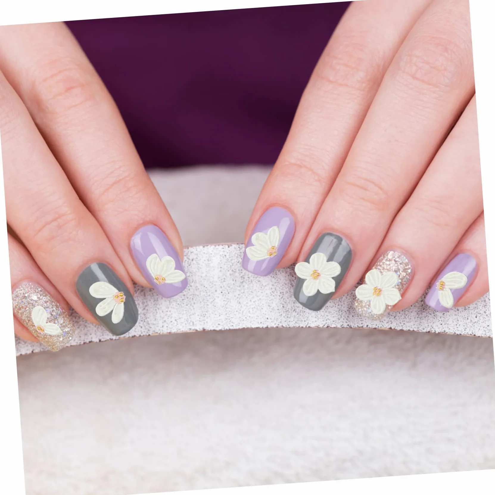 VALICLUD 5 Set Ornamento Per Unghie Gel Nail Stickers Gel Nails Stickers Decalcomanie Per Le Nail Art Uv Adesivi Per Unghie Per Le Nail Art Decalcomanie Per Unghie Resina 3 Fogli*5