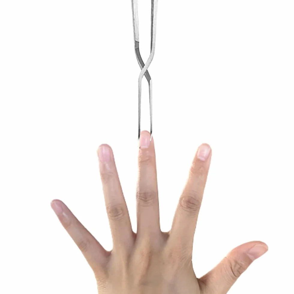 Pinzette per Unghie in Acciaio Inox, Pinze Manicure Multifunzione per Unghie Gel