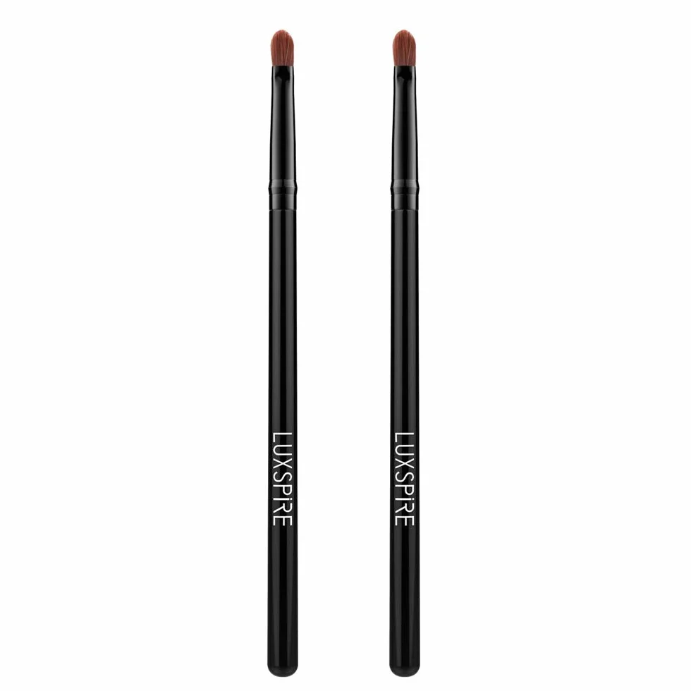 Luxspire [2 Pezzi] Pennello per Labbra, Pennelli Strumenti Make Up Accessori Trucco in Fibra Sintetica per Rossetto, Tinta Labbra, Balsamo, Gloss - Nero