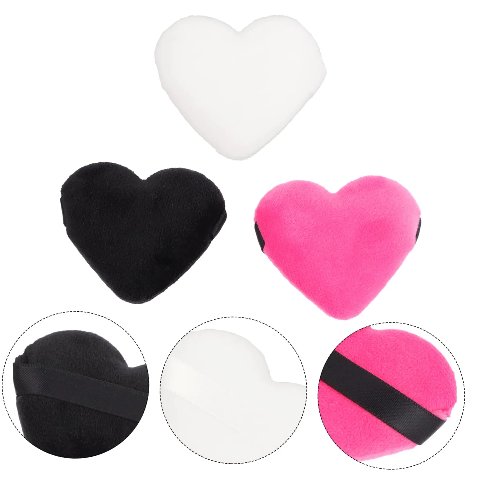 minkissy 36 Pz Soffio Di Cuore Tampone Di Cipria Piumino Da Cipria Cosmetico Sfoglia Compatta Piumino Di Cotone Sbuffi Di Trucco Esfoliante Pulizia Spugna Batuffolo Di Cotone Donna