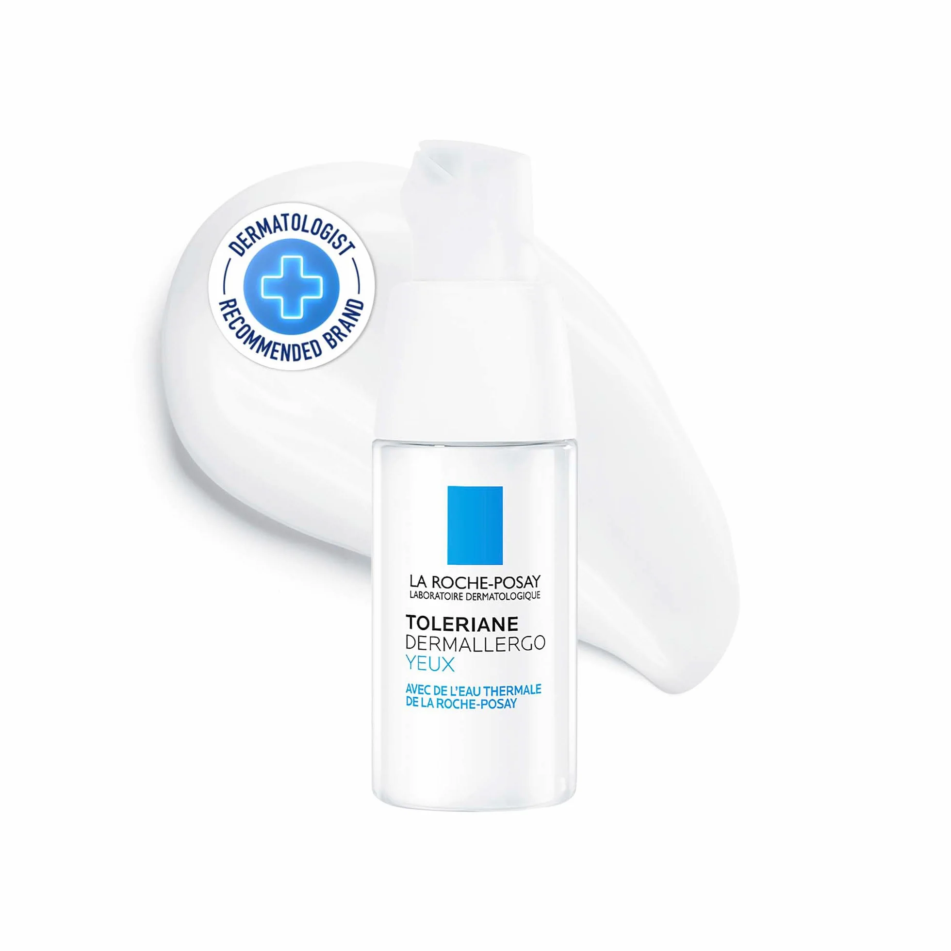 La Roche-Posay Toleriane Dermallergo, Trattamento Contorno Occhi Lenitivo, Per Pelle con Allergie, Idratante, Formula con Sphingobioma, Niacinamide, Neurosensine, Glicerina, Burro di Karité, 20ml