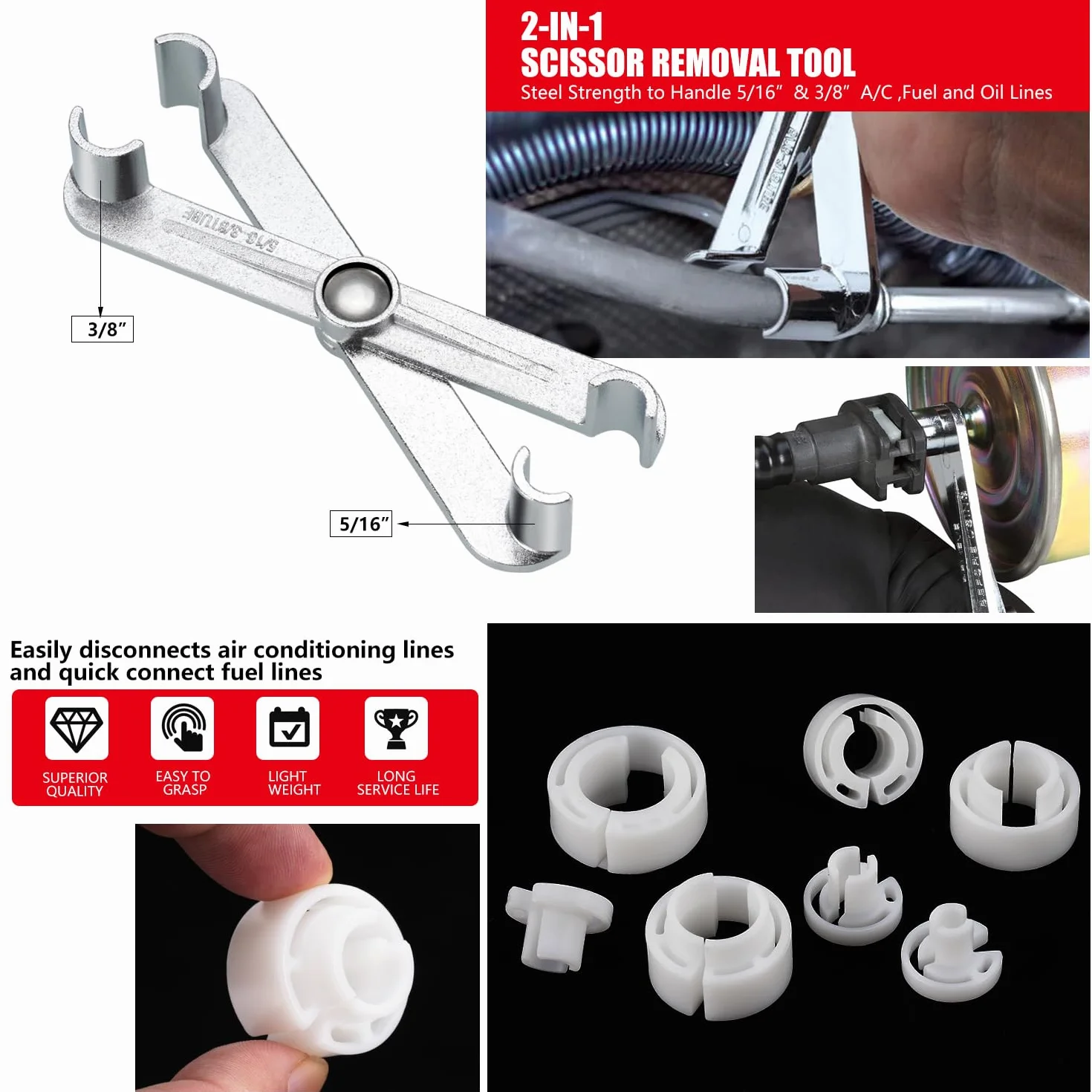drado 22 Pezzi Set di Strumenti di Disconnessione Linea Carburante per Auto Aria Condizionata
