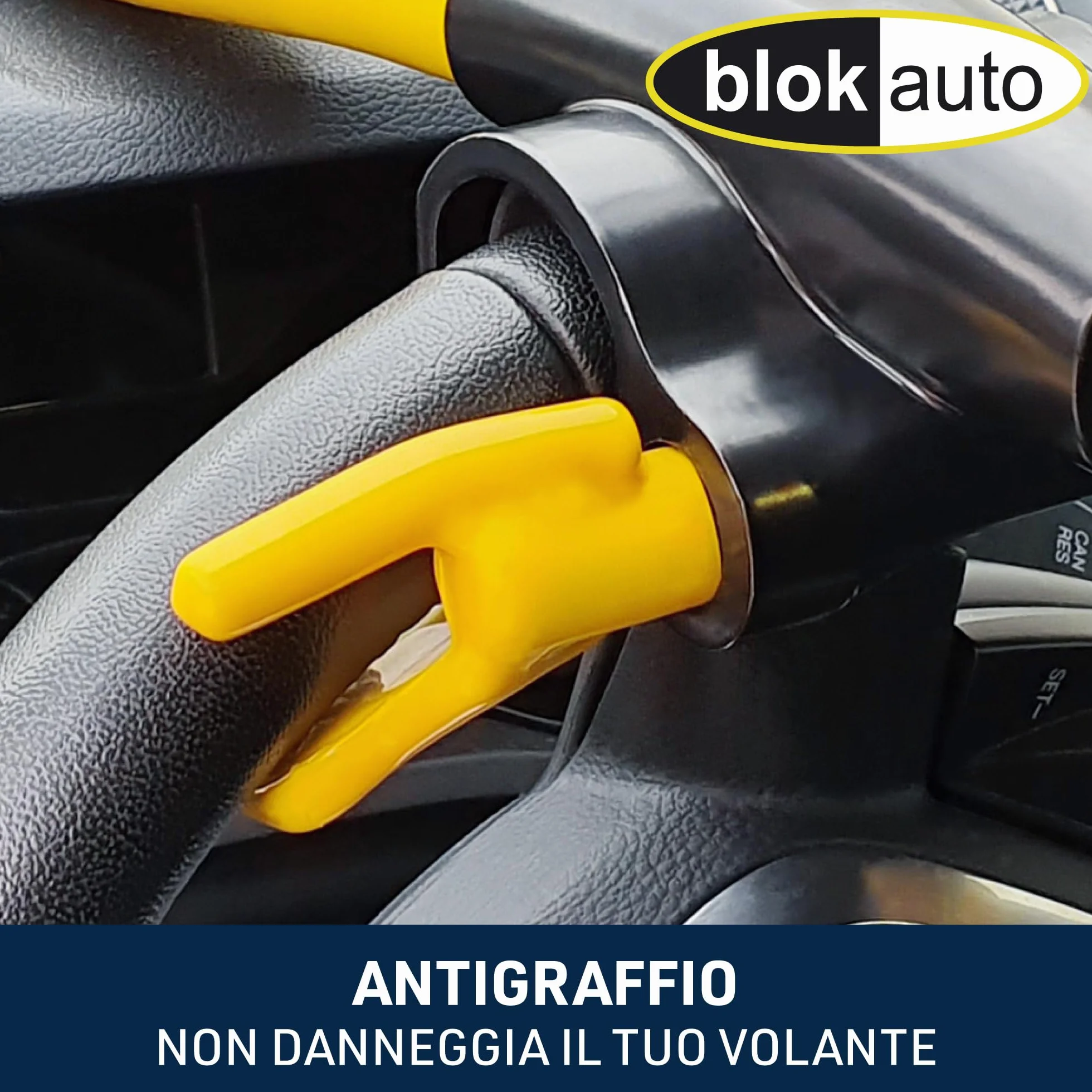 Antifurto Auto Alta Sicurezza, Blocca Sterzo Universale per Auto Furgone Camper