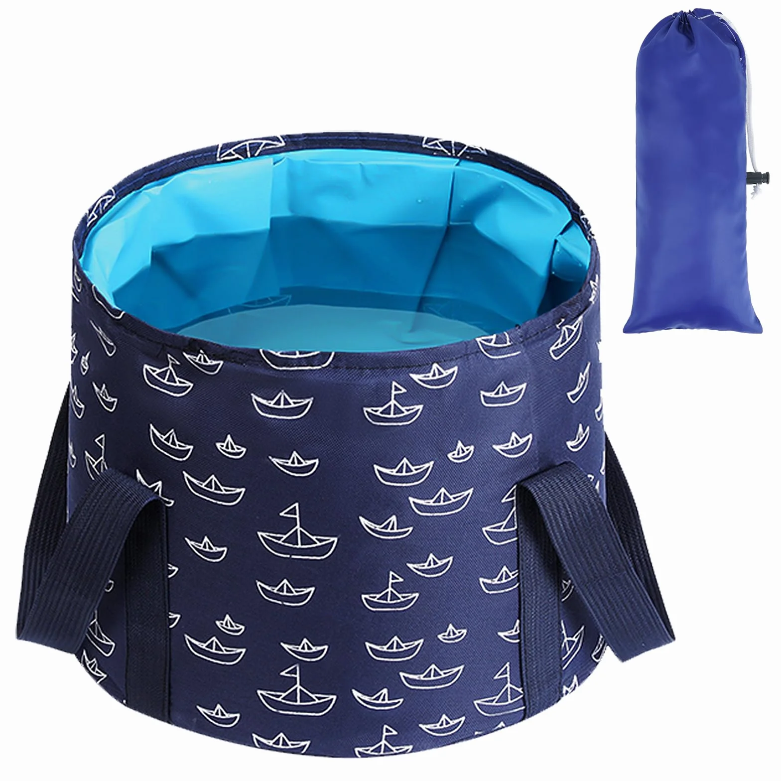 Flintronic Secchio Pieghevole per Piedi Ammollo 25 L, Bacino Portatile per Pediluvio, Secchio Pediluvio da Viaggio in Tessuto Oxford Impermeabile, per Viaggi, Pesca, Lavaggio Auto, Pediluvio