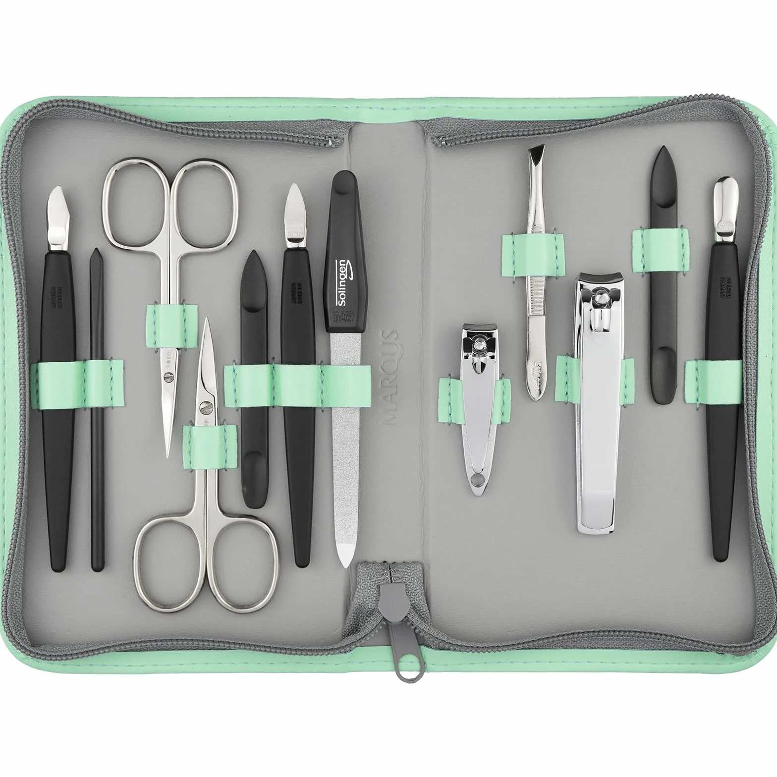 Solingen Kit Manicure Professionale – Set da 12 Pezzi per Uomo e Donna - Ideale per uso personale o professionale. Design compatto, perfetto per ogni esigenza