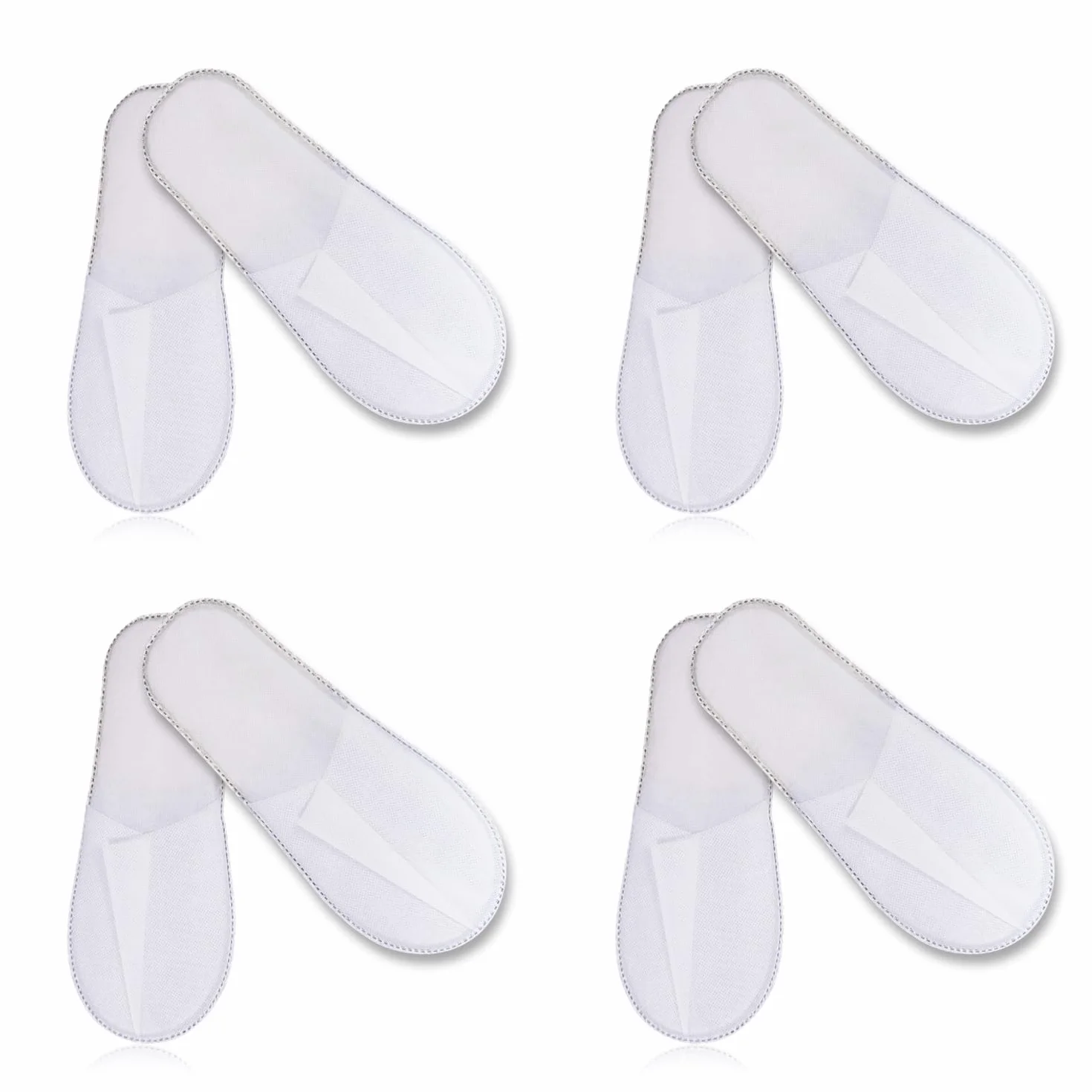 Pantofole Usa e Getta Antiscivolo, Chiuse, in Spugna Premium, Ciabatte Monouso per Hotel, Spa, Casa, Viaggi, Unisex, Lavabili, Misura Universale, 4 Paia