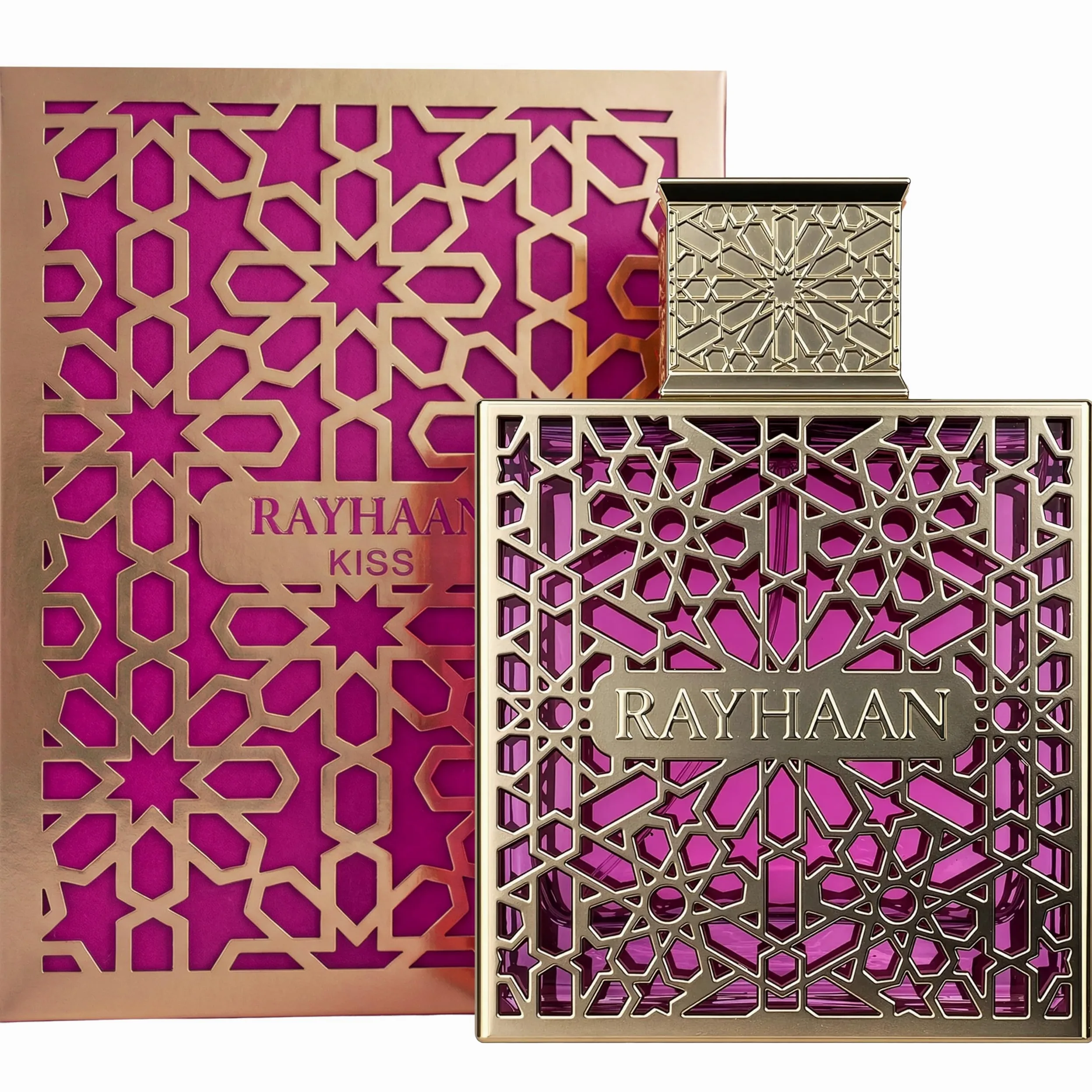 Rayhaan Kiss - Dolce, Fruttato, Gourmand, Floreale - Eau de Parfum Spray Profumo a Lunga Durata per Donne, 100 ml / 3,4 Once