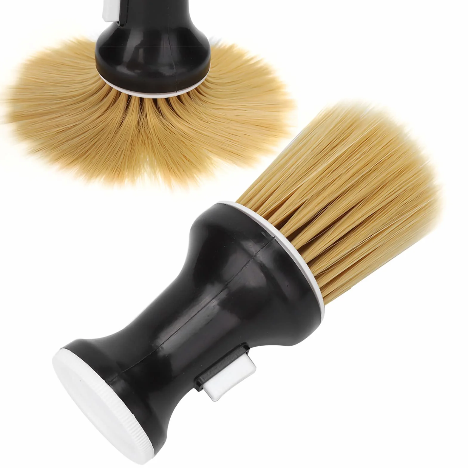 Pennelli per Collo, Spazzolino barbiere spolverino per capelli morbidi Spolverino per collo per parrucchiere Spazzola professionale per la pulizia della polvere soft hair brush(Nero)