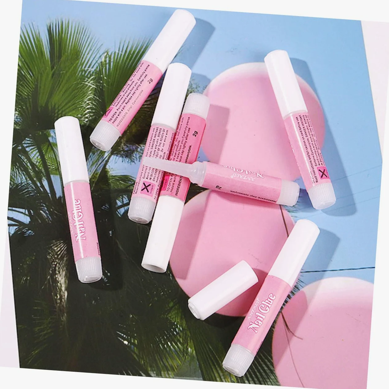 FRCOLOR 75pezzi Colla Per Unghie Acriliche Adesivo Professionale Per Manicure Art Alta Adesione e Asciugatura Rapida Per Unghie False