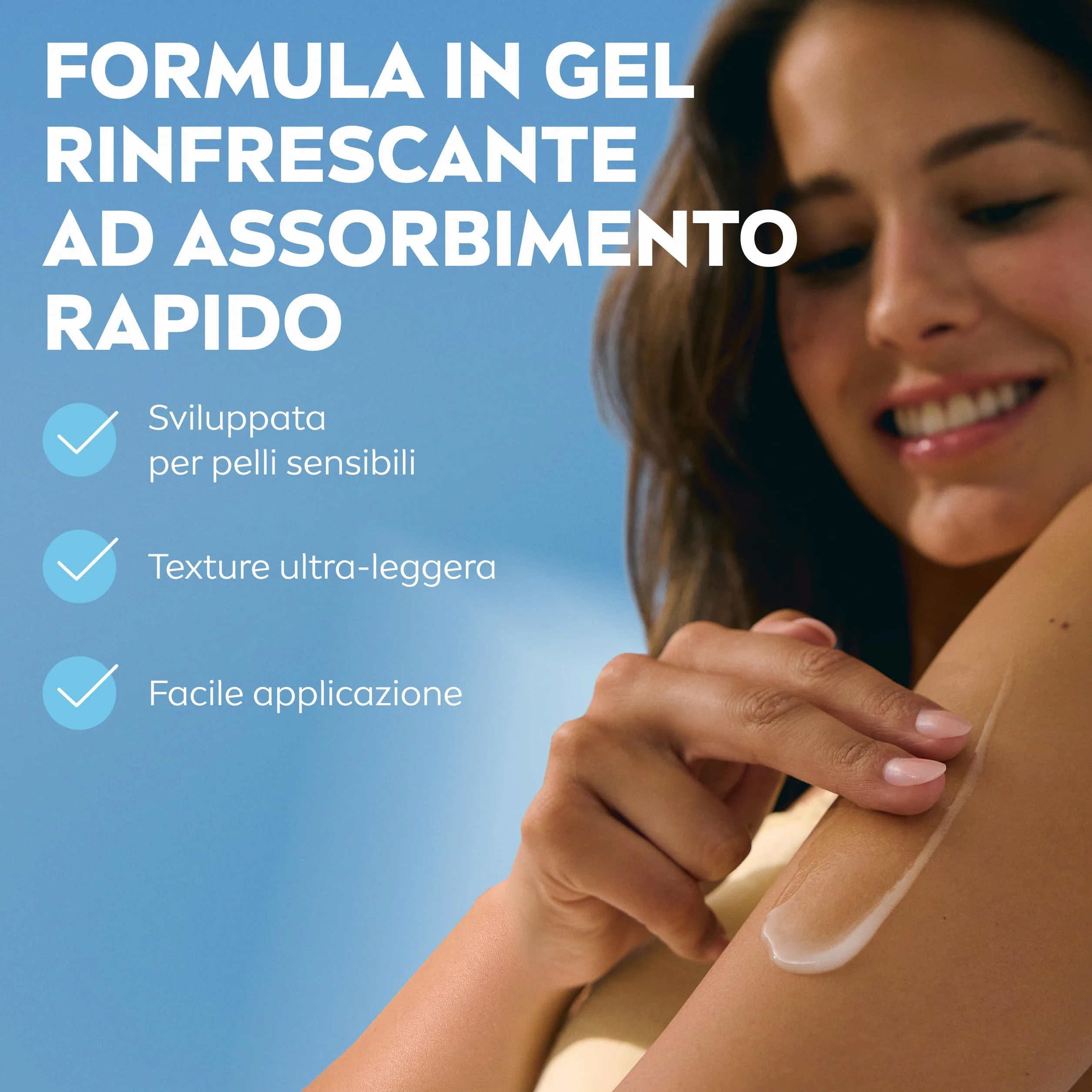 NIVEA SUN Doposole Sensitive 150 ml Aftersun gel idratante lenitivo rinfrescante con Aloe Vera Bio Vitamina E Pantenolo