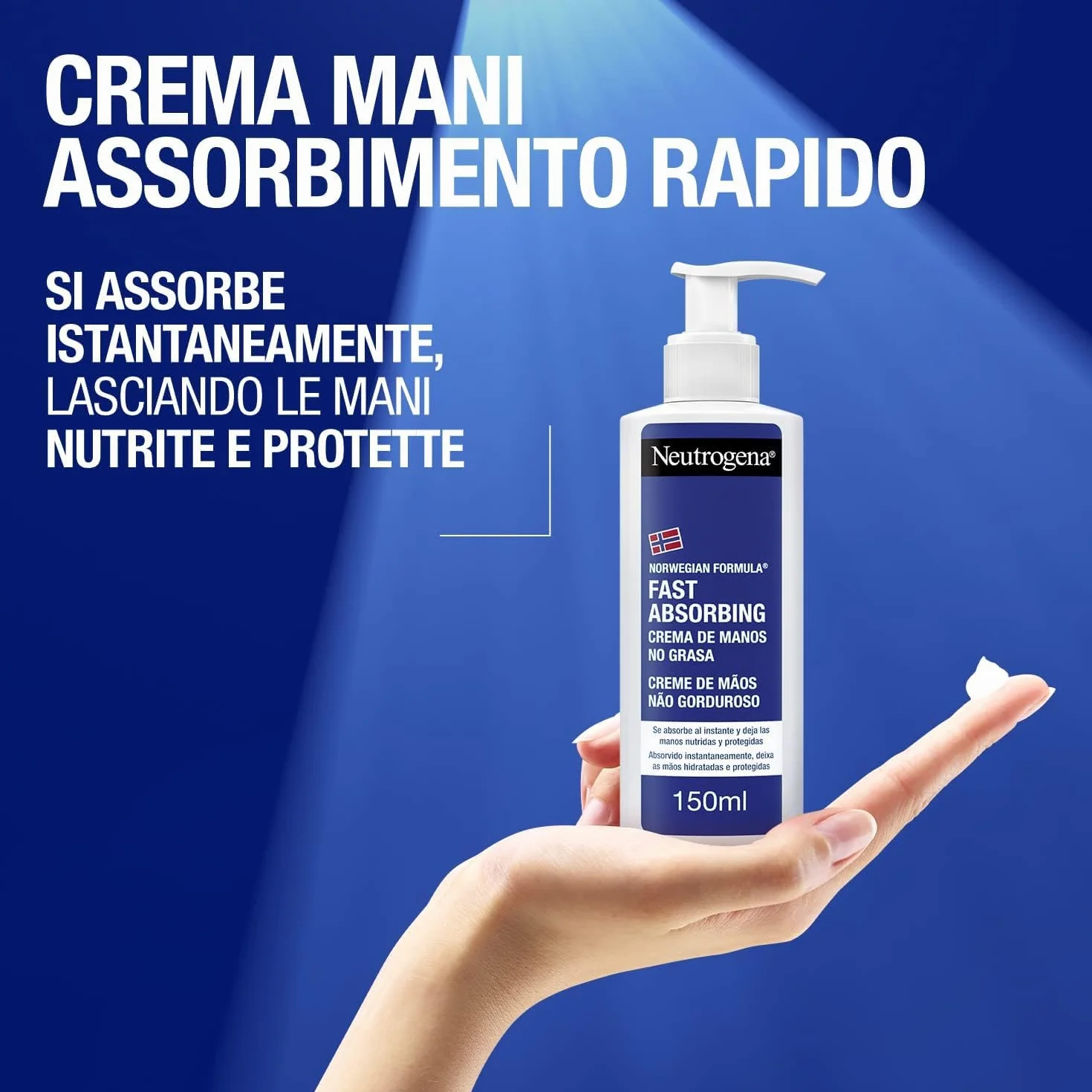 Neutrogena Formula Norvegese Crema Mani Assorbimento Rapido, 150 ml