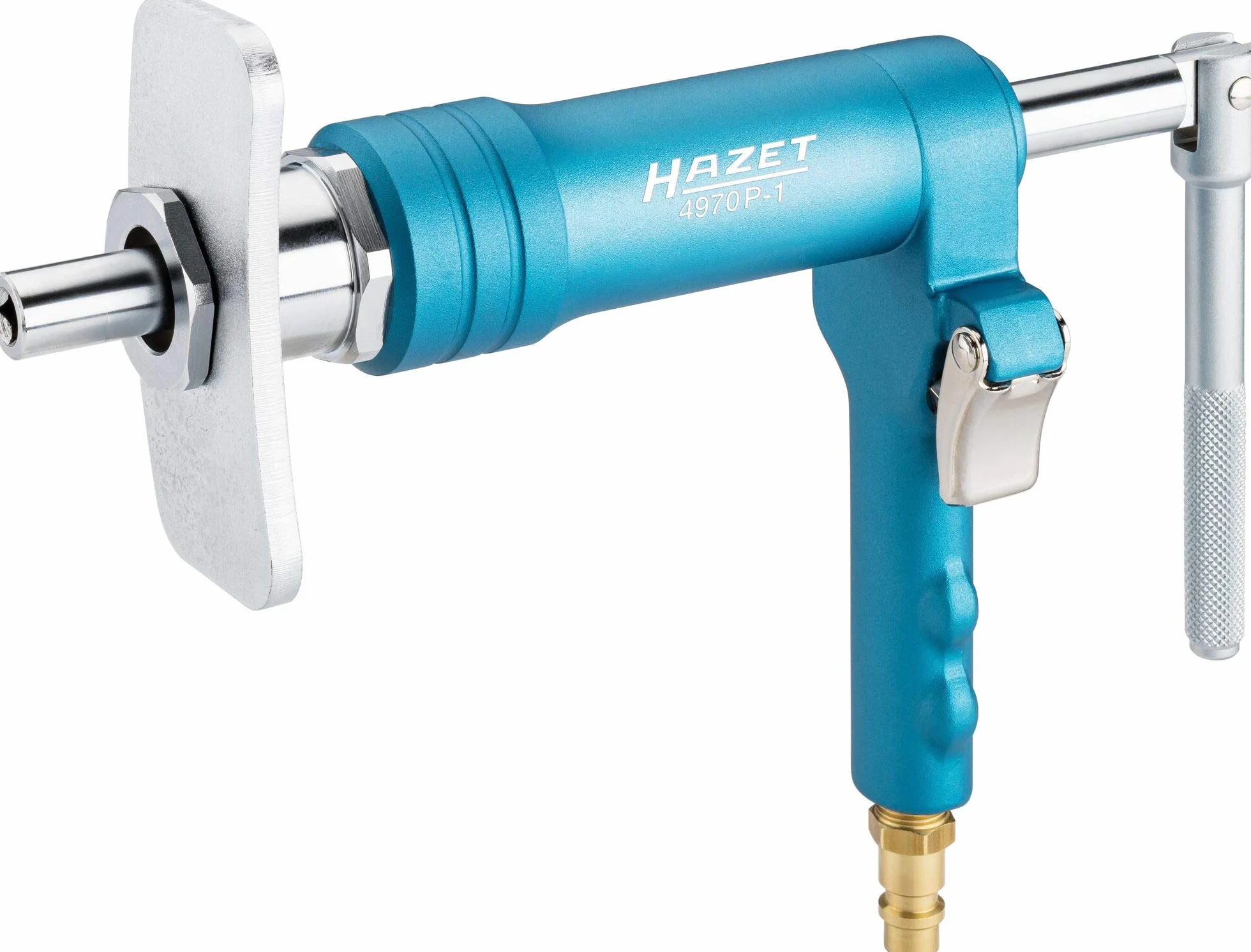 Hazet - Utensile di ripristino (universale grazie al set di adattatori inclusi, ideale per pistoni dei freni estesi e piccole pinze freno) 4970P-1/4, colore: Nero/Blu