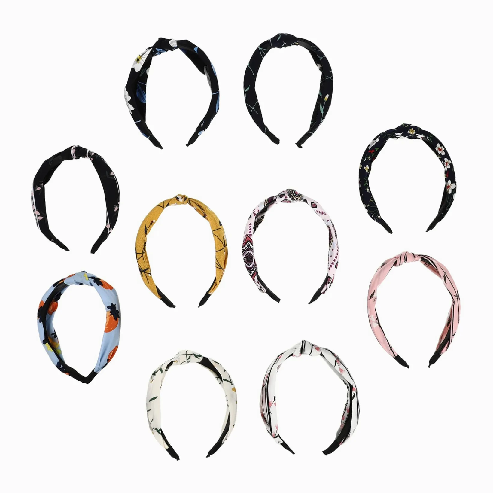 Cerchietto Chioma in Stoffa, Set da 10 Pezzi, Stile Semplice | Make Up e Yoga, Delicato ed Elastico, Riutilizzabile, Design Chic e Decorativo Stile Casuale