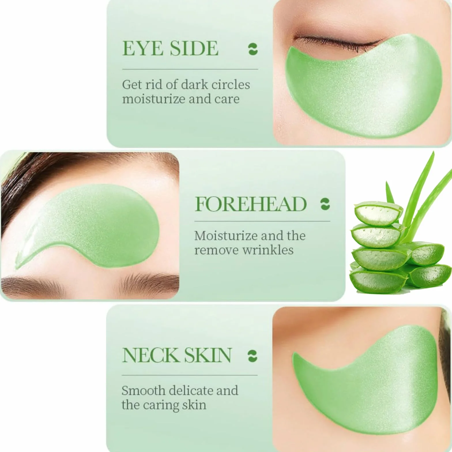 60 Pezzi Patch Occhi con Aloe Vera e Collagene, Maschere Idratanti Anti-Occhiaie e Anti-Borse, Riduce Rughe e Linee Sottili, Cura Contorno Occhi per Uomo e Donna