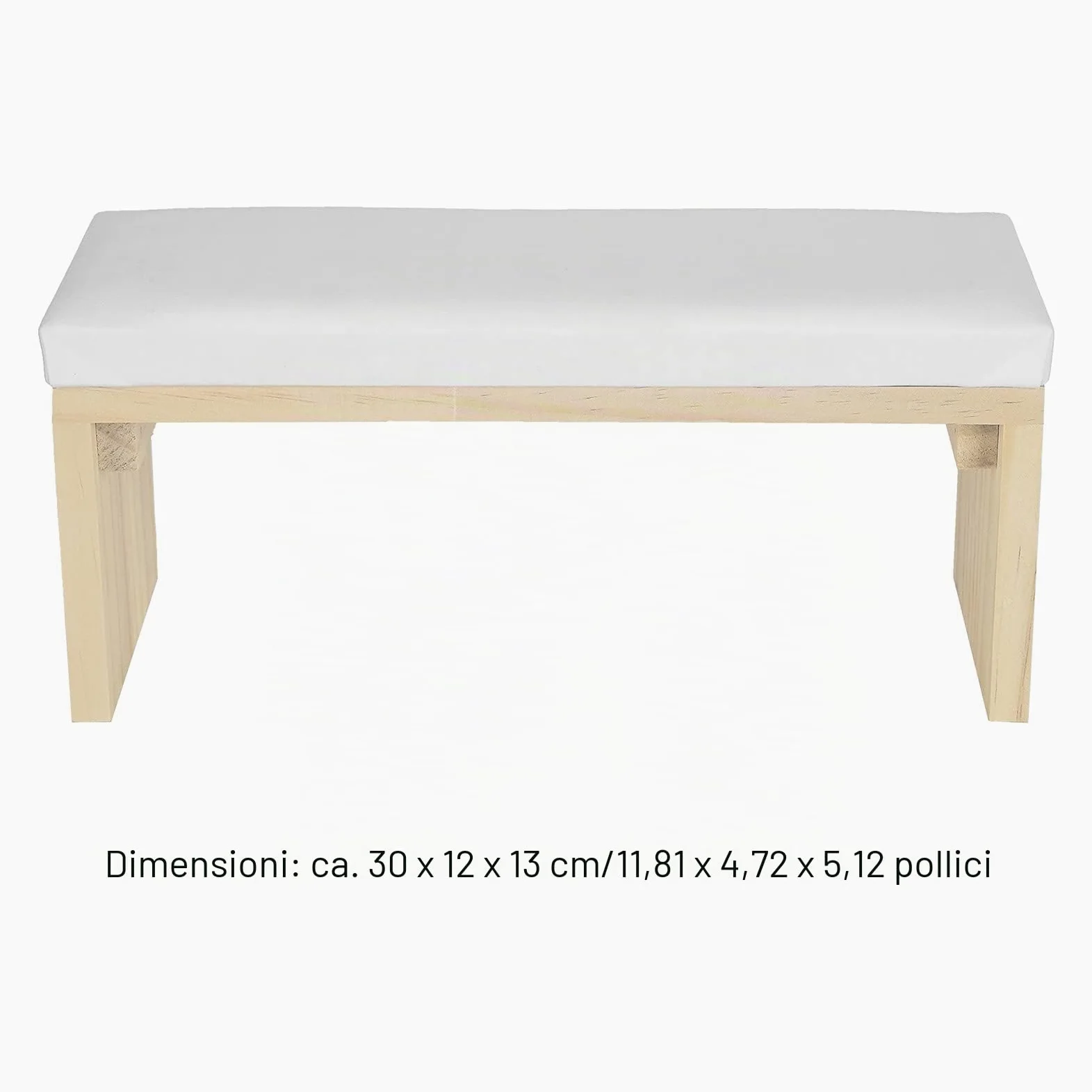 Cuscino per le Mani per Manicure Cuscino per Braccioli per Unghie in Pelle PU Poggiabraccia per Unghie con Staffa in Legno per Uso Domestico e Salone per Manicure(Bianco)
