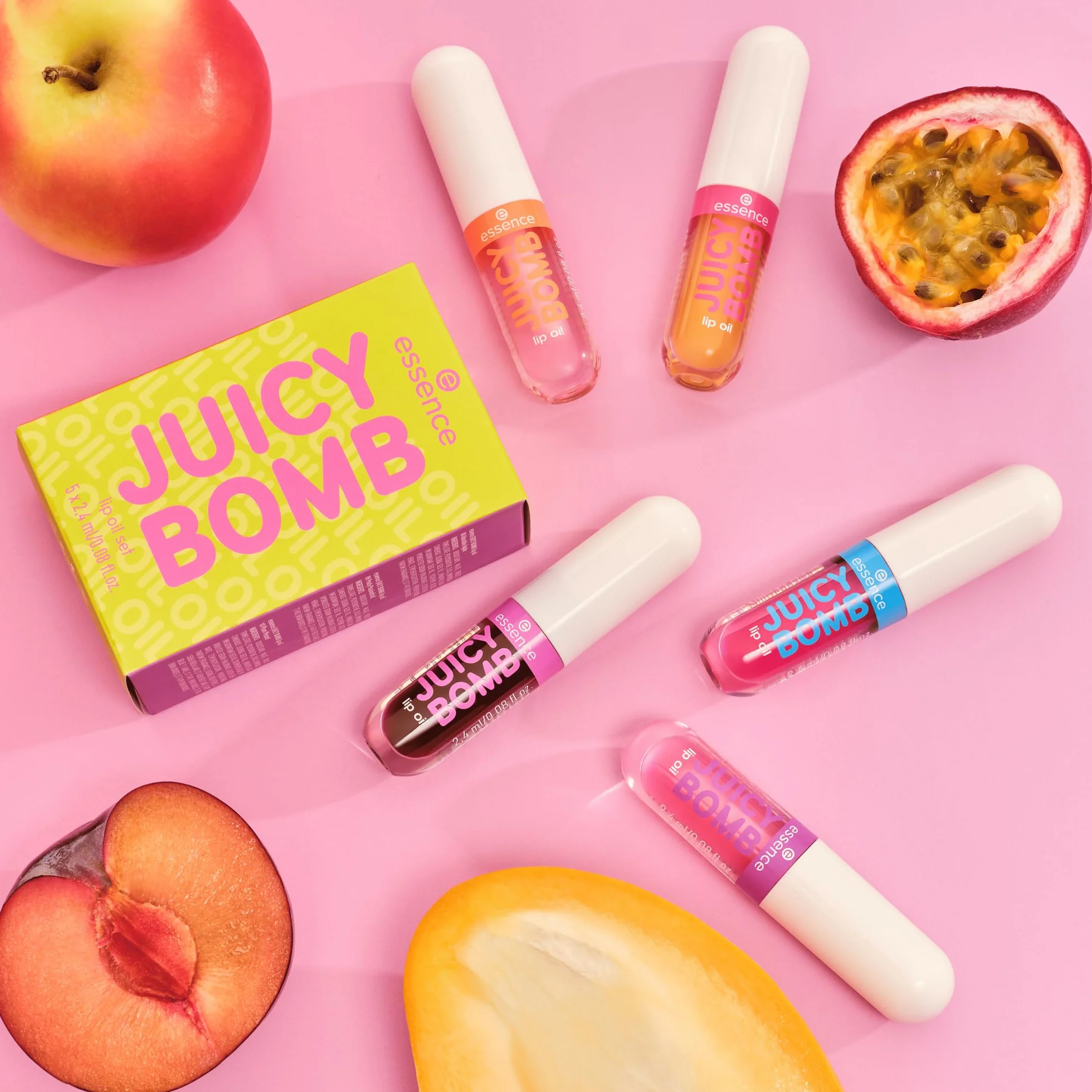 Essence JUICY BOMB Set olio labbra 2.4ml