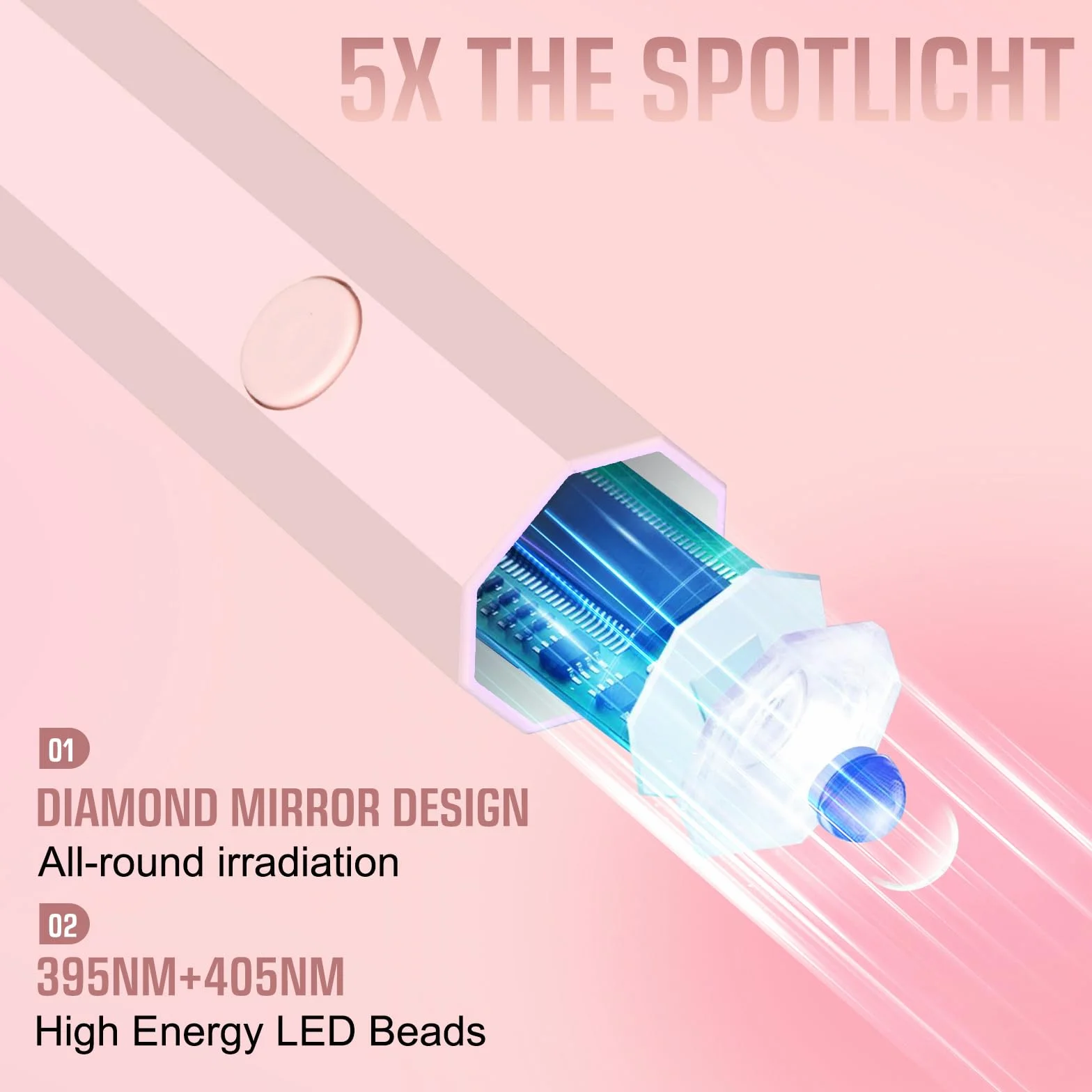 Mini lampada UV per unghie in gel, lampada UV per unghie con supporto, ricaricabile, piccola lampada UV per unghie, portatile, 2 modalità timer per smalto gel (rosa)