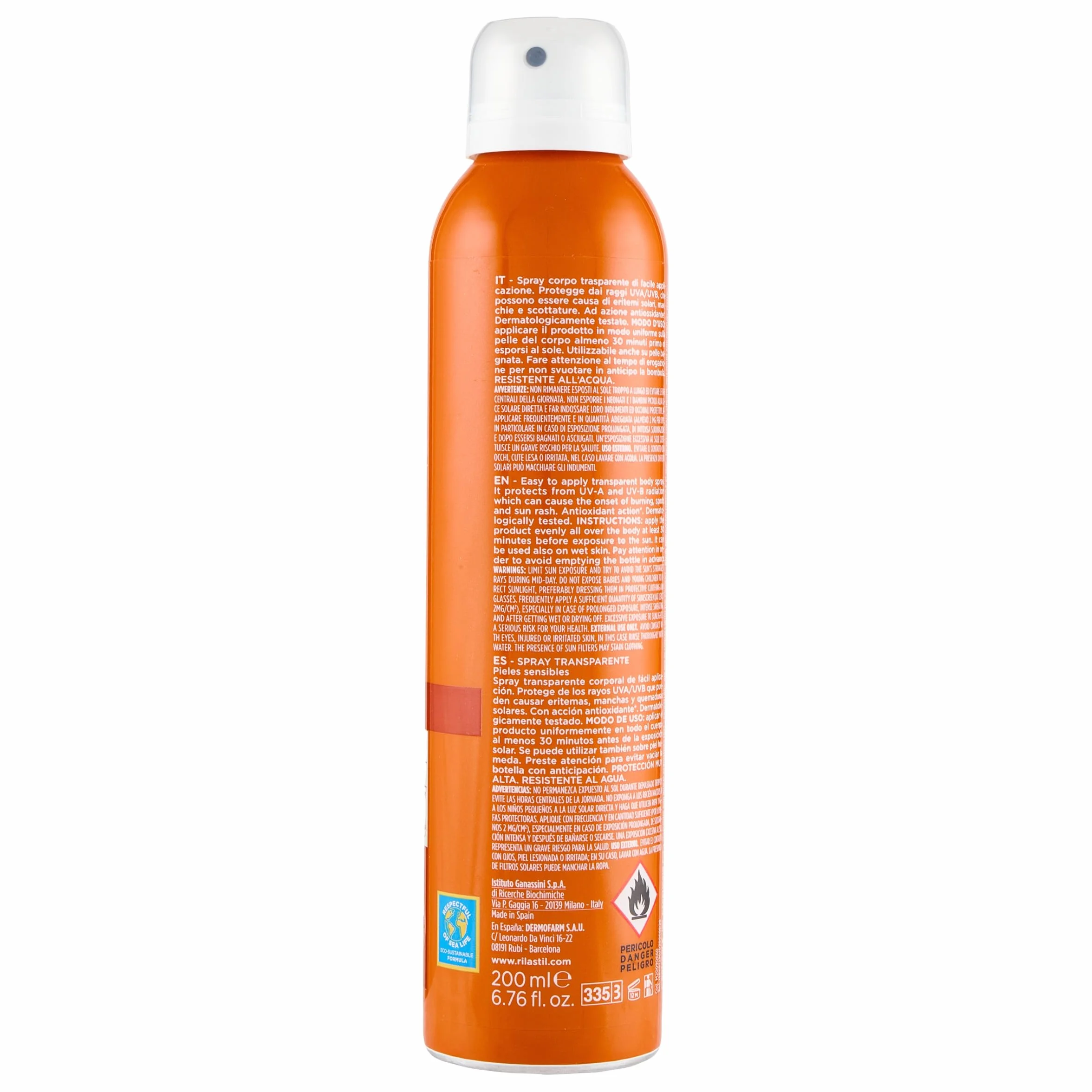 Rilastil Sun System Transparent Spray SPF 50+ Corpo Trasparente 200ml