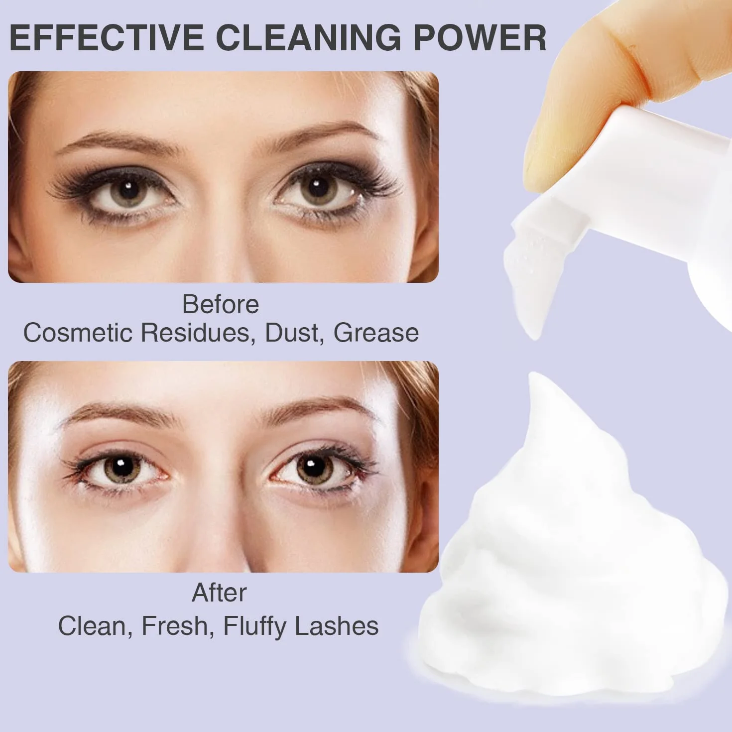 Obeyalash Shampoo Extension Ciglia Shampoo Ciglia Extension 60ml for Cluster Lashes/Strip Lashes Pulizia Eyelashes Con Spazzola Del Salone