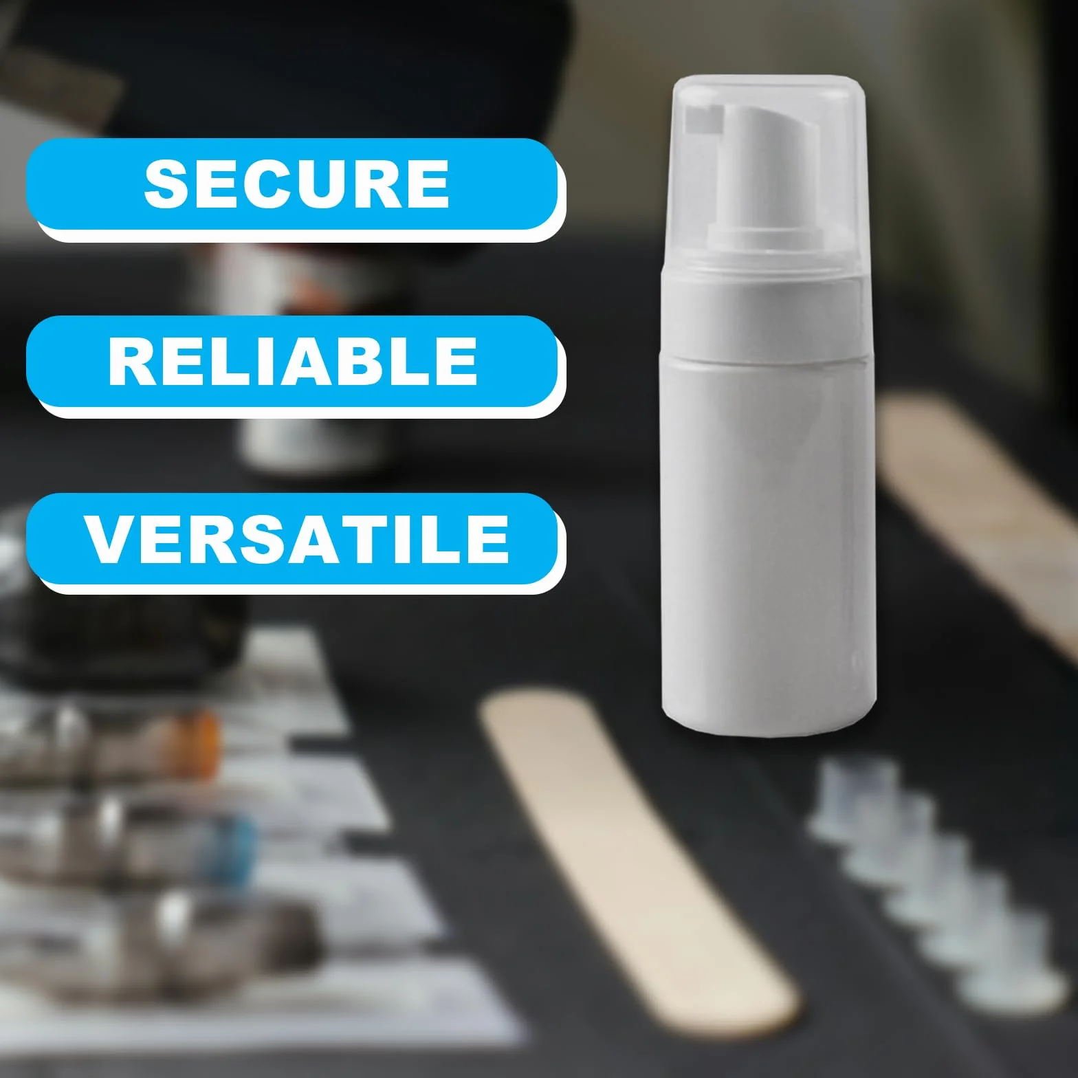 EMALLA 4 Bottiglie Schiuma Bianche 100ml Dispenser per Inchiostri da Tatuaggio & Soluzioni, Ricaricabili per Studio Tatuaggi