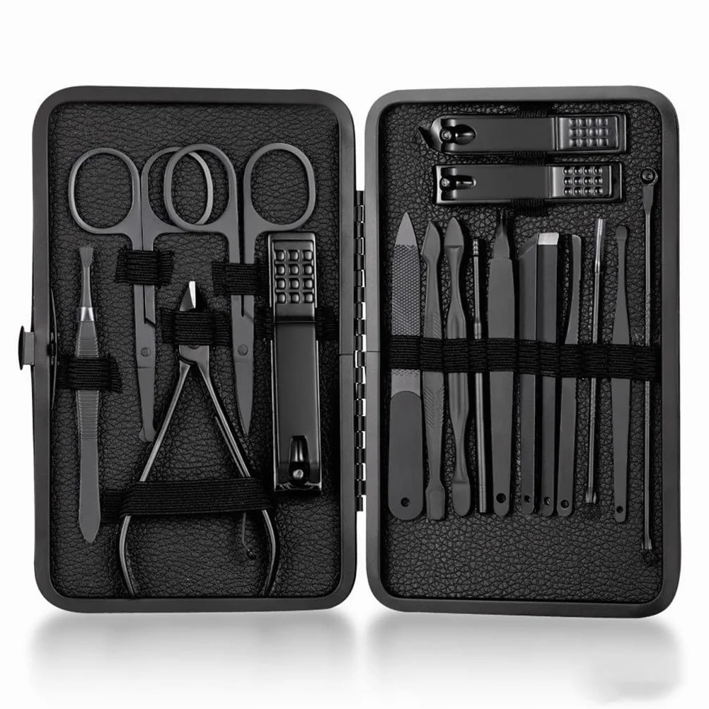 HMTE 18 Pezzi tagliaunghie tagliaunghie Set tagliaunghie per Uso Domestico Forbici per Pedicure Strumento tagliaunghie (Colore : Come Mostrato, Taglia : Taglia Unica) (Come Mostrato Taglia Unica)