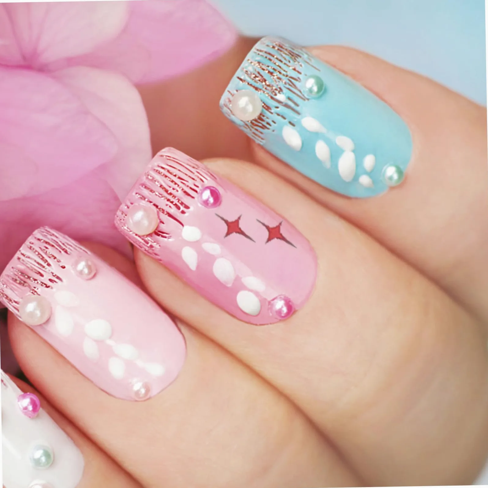 CALLARON 60fogli Adesivi Per Unghie Nail Art Stickers Per Decorazioni Estive e Invernali Facile Applicazione Per Design e Creativi Per e Speciali