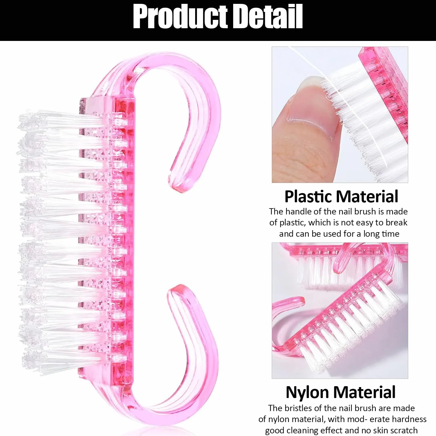 Spazzolino per Unghie 24 Pezzi, Set Pulizia Unghie Mani e Piedi, Rosa Viola Blu