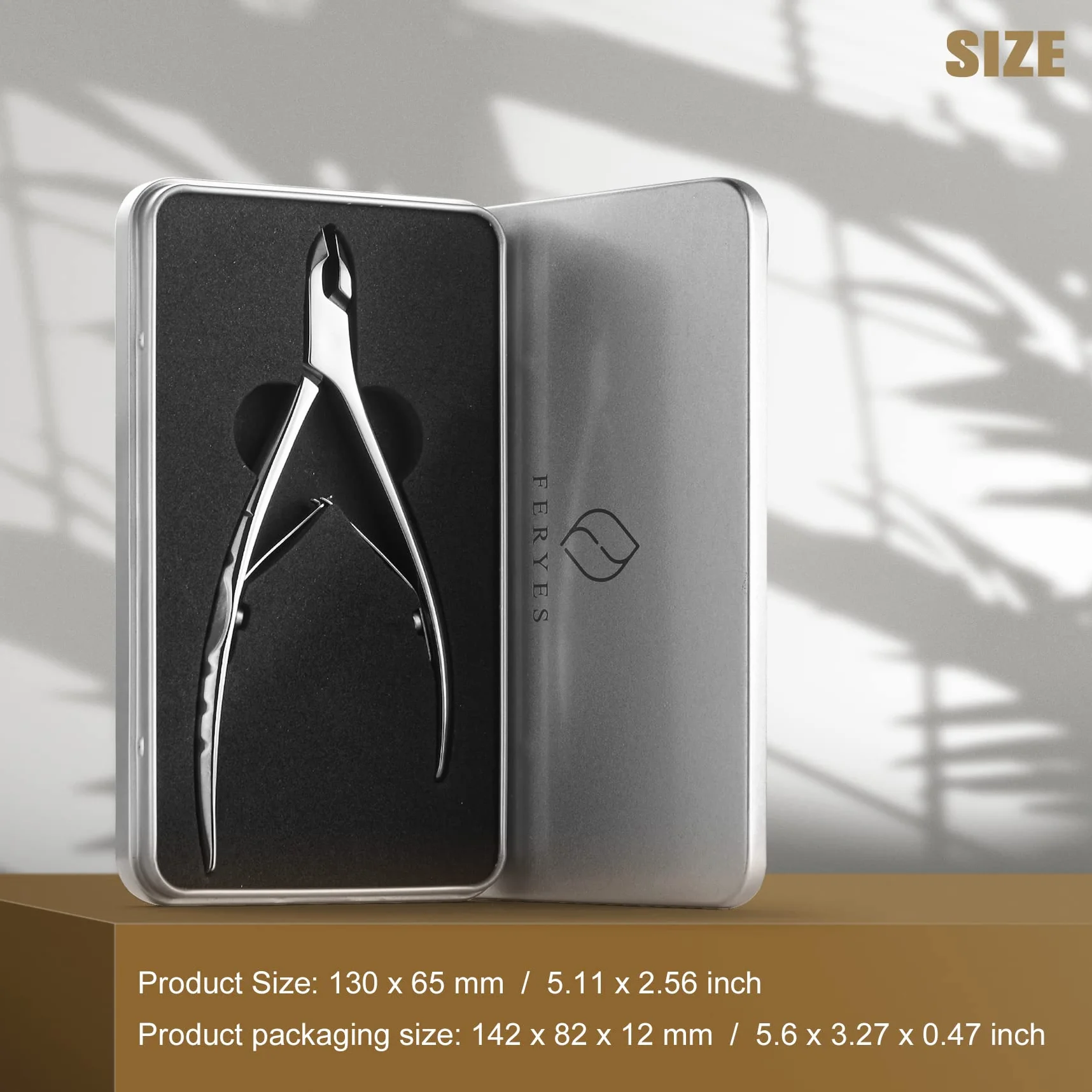 FERYES Tagliacuticole Professionale 2 in 1 Pinza per Cuticole 6 mm Acciaio Inossidabile