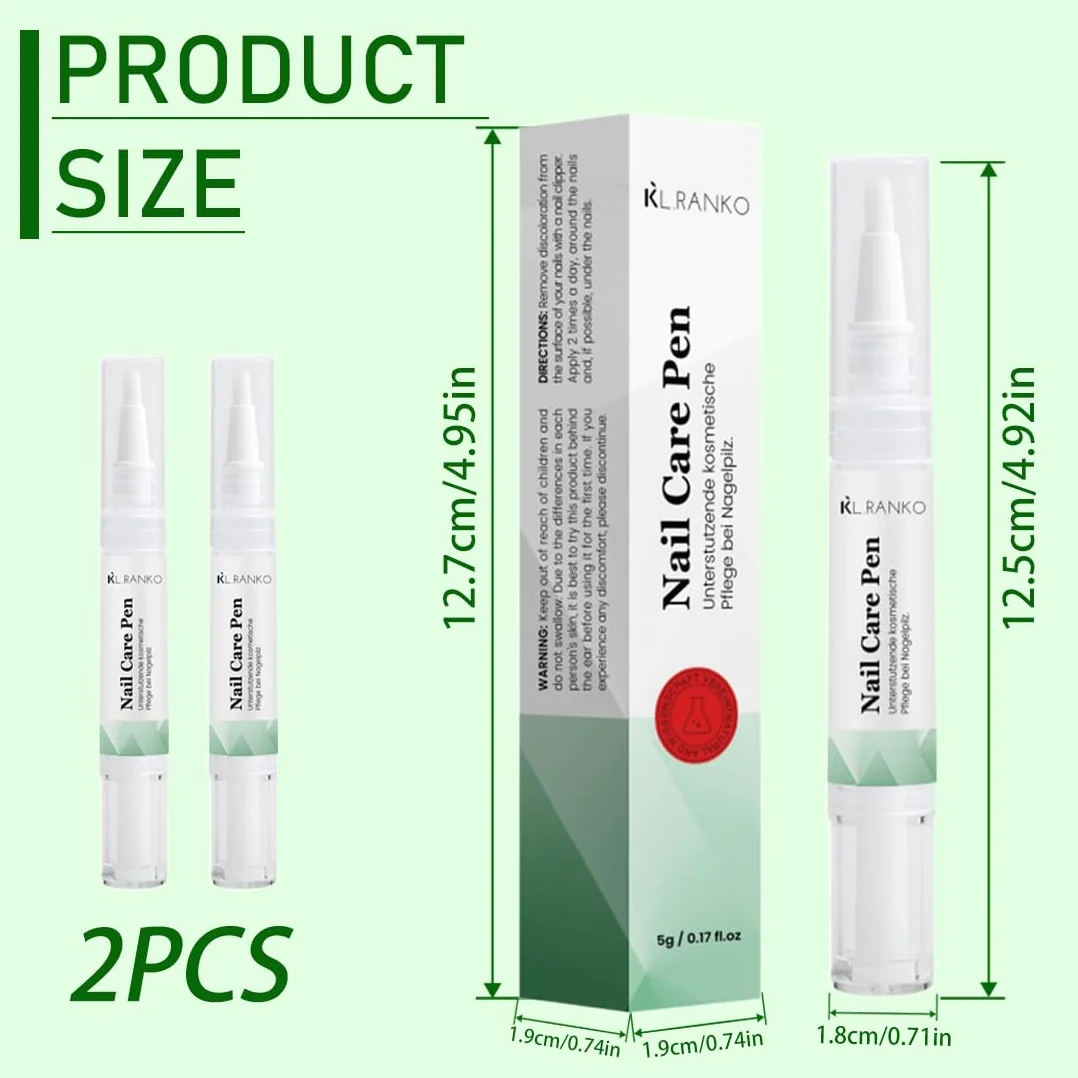 2 Pezzi Nail Care Pen, Penna per la Cura Delle Unghie