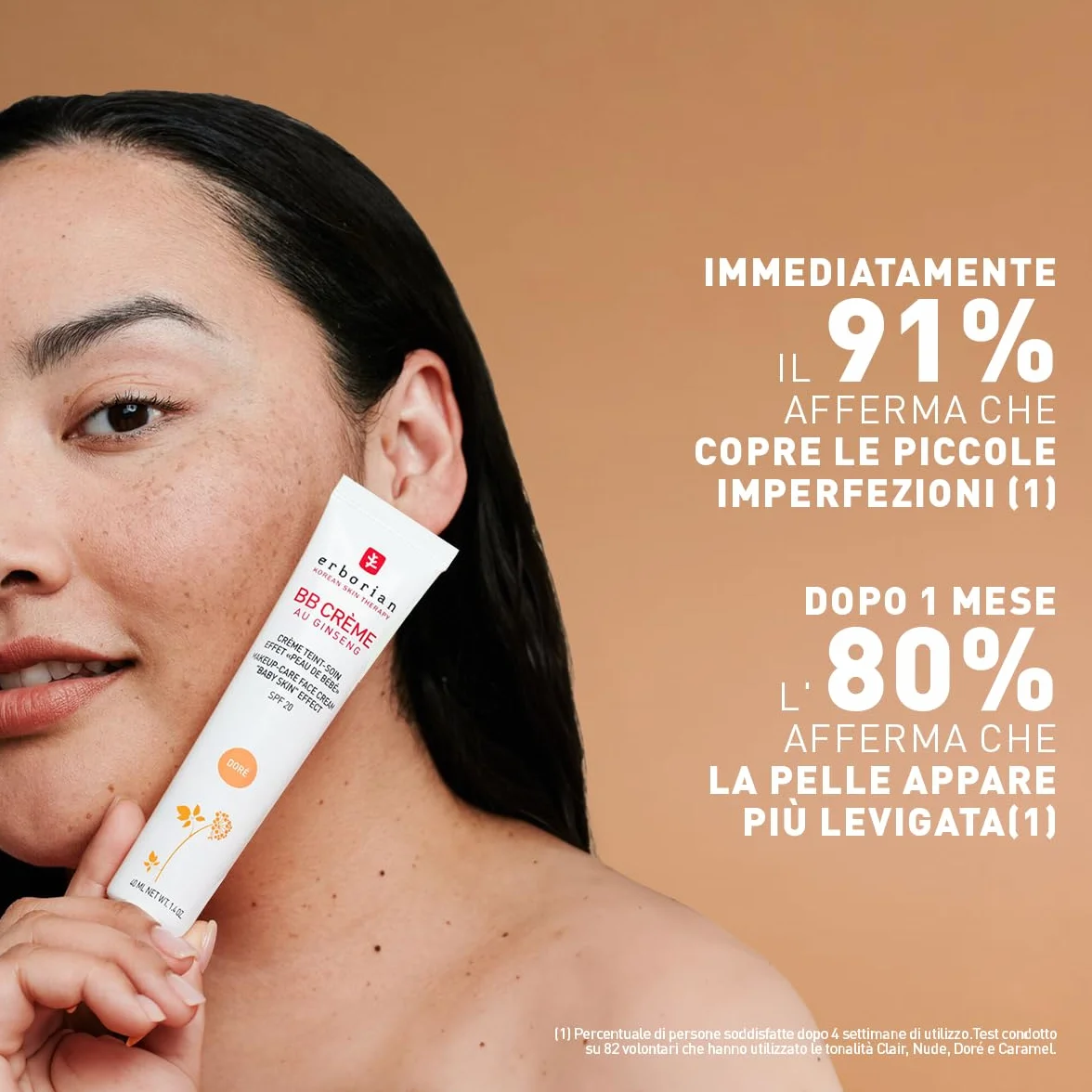 Erborian - BB Crème al Ginseng - Crema Teint Perfecteur 5-in-1 - Trattamento Effetto Pelle di bambino 5-in-1 Trattamento Viso con SPF 20