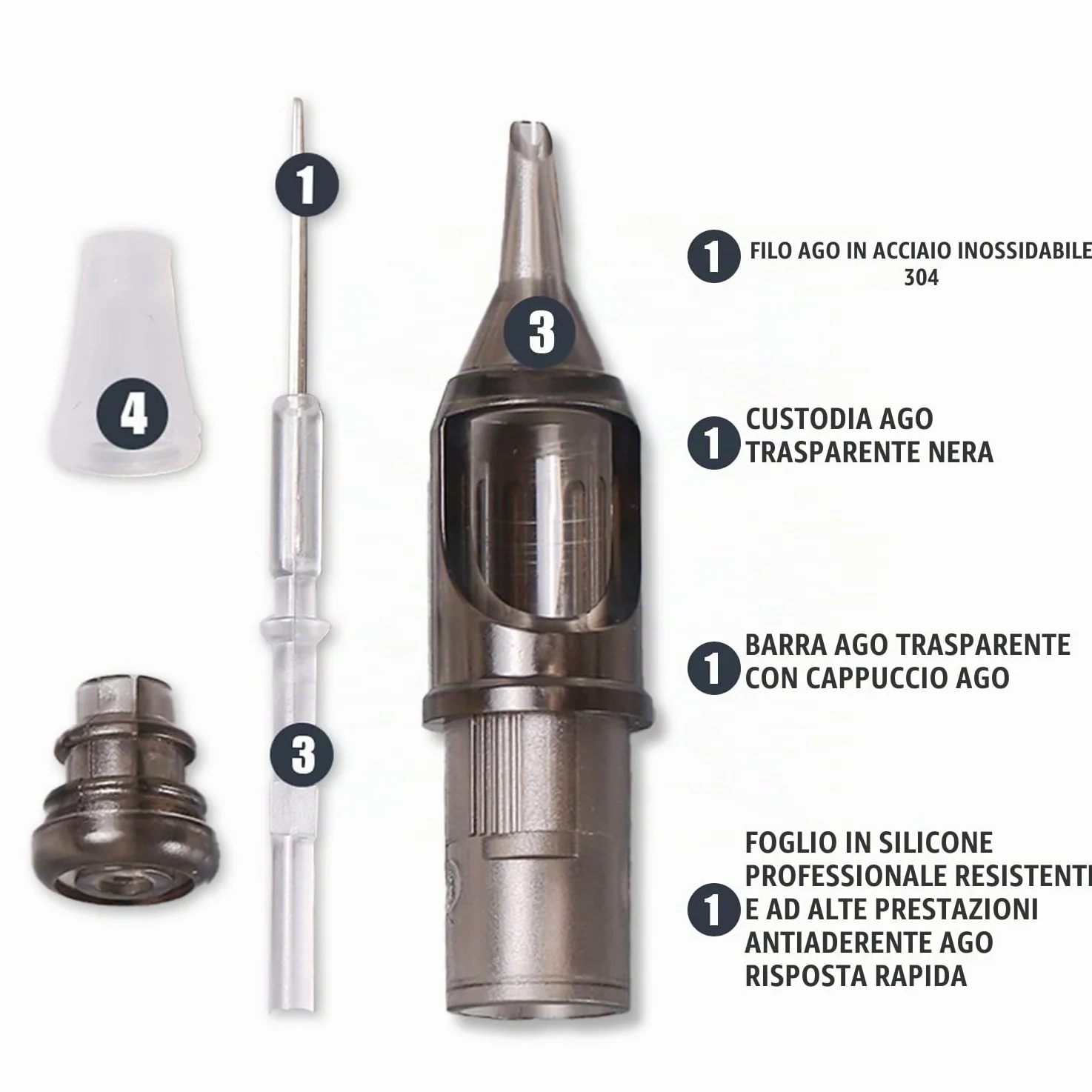 Kit Completo per Macchinetta per Tatuaggi, Inchiostri per Tatuaggi a 20 Colori, Kit per Tatuaggi Rotanti per Principianti, 20 Cartucce ad Ago, Kit Penna per Tatuaggi con Custodia (nero)