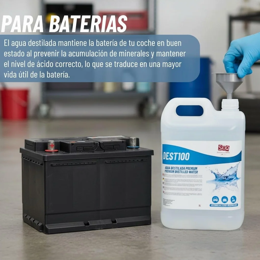 Acqua distillata pura 5L per batterie ferri da stiro umidificatori pulizia motori CPap laboratori demineralizzata deionizzata