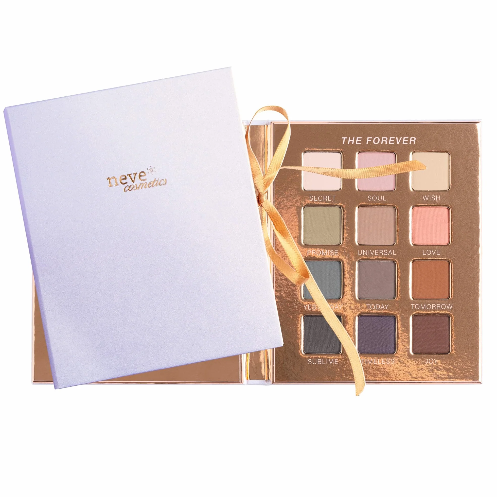 Neve Cosmetics ArtDiary Palette, 12 ombretti matte classici e versatili | "The Forever"