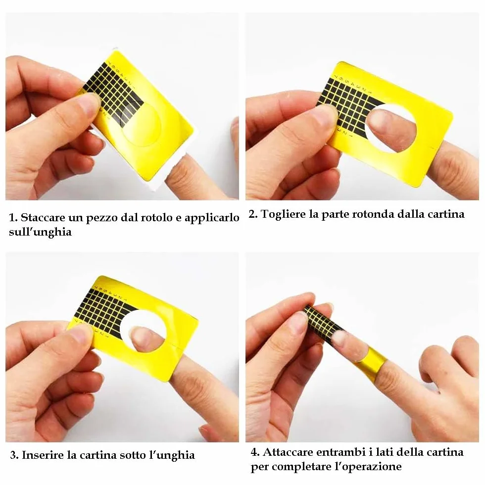 Rotolo Cartine Ricostruzione e Allungamento Unghie Dorato