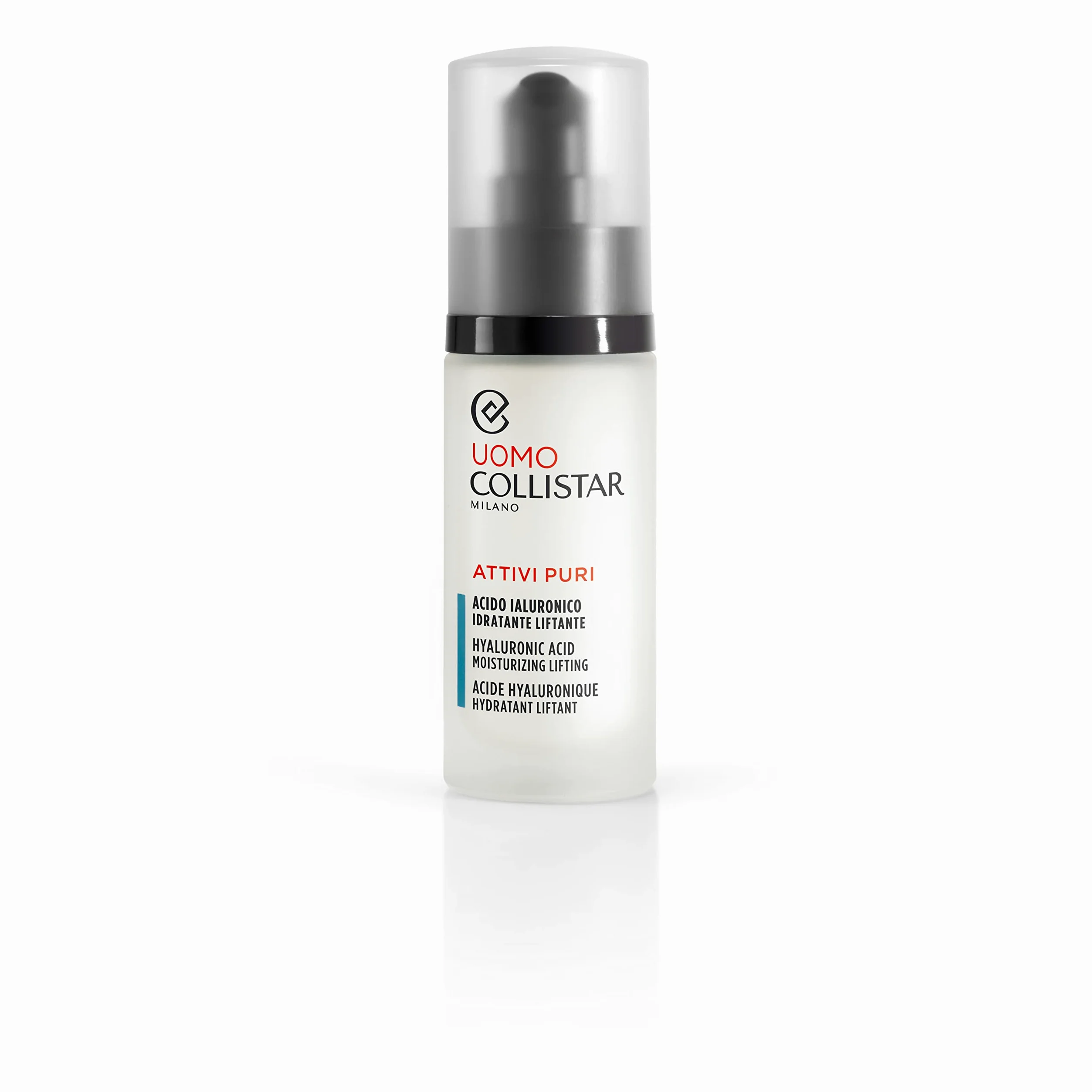 Collistar Hydra Uomo Idratante Protettivo Quotidiano, Crema Viso e Occhi 24h, 80 ml & Attivi Puri Uomo Siero Acido Ialuronico Idratante Liftante, Siero ricompattante anti-rughe 30 ml
