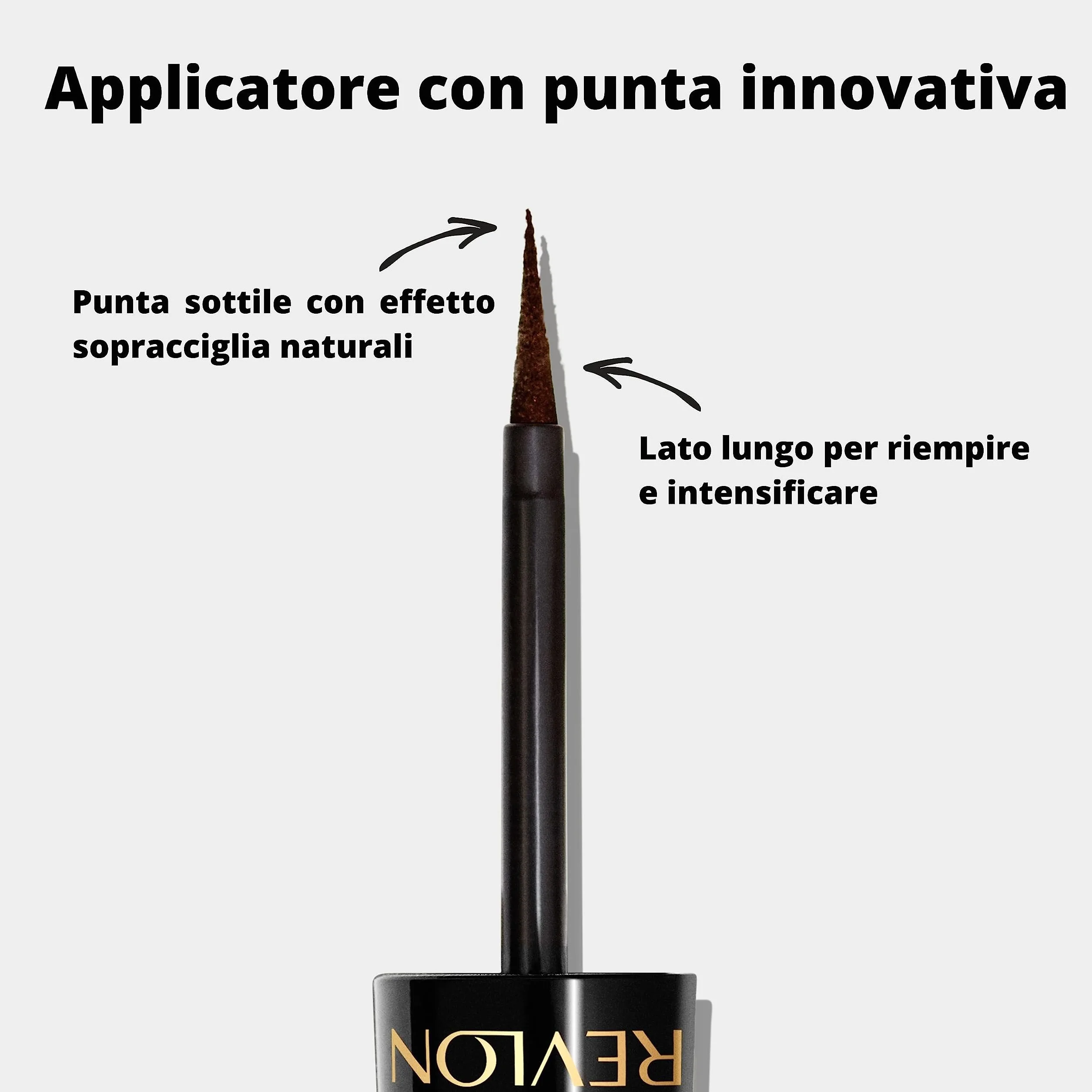 Revlon ColorStay Semi-Permanent Brow Ink, Penna/Liner Semipermanente Per Sopracciglia, Asciugatura Rapida, a Lunga Durata, Waterproof, 355 Dark Brown Ink - 0.09 ml