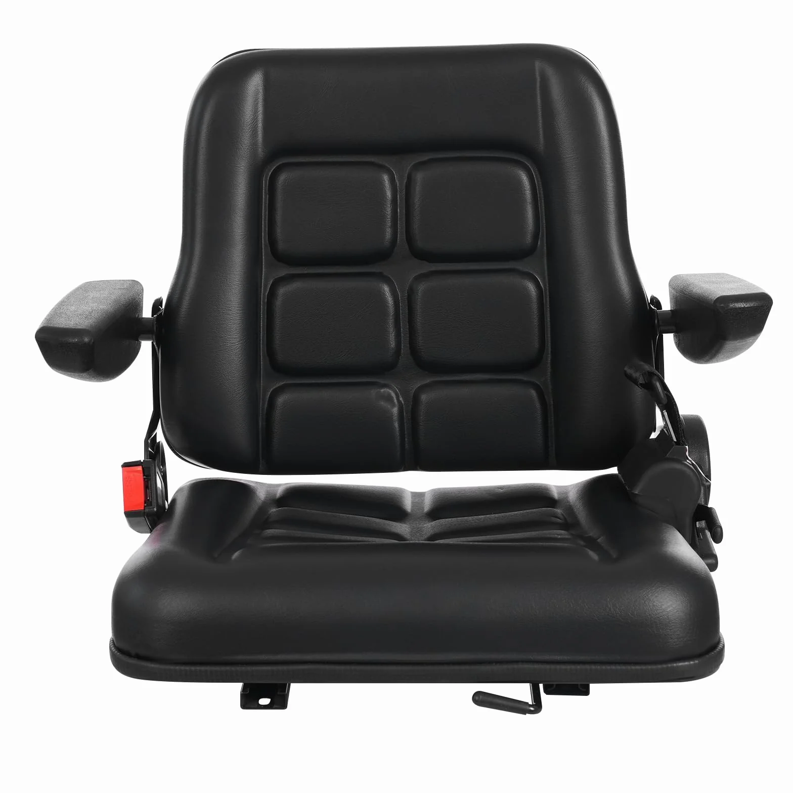 Seggiolino universale per carrello elevatore sedile trattore regolabile in pelle PVC fino a 100 kg
