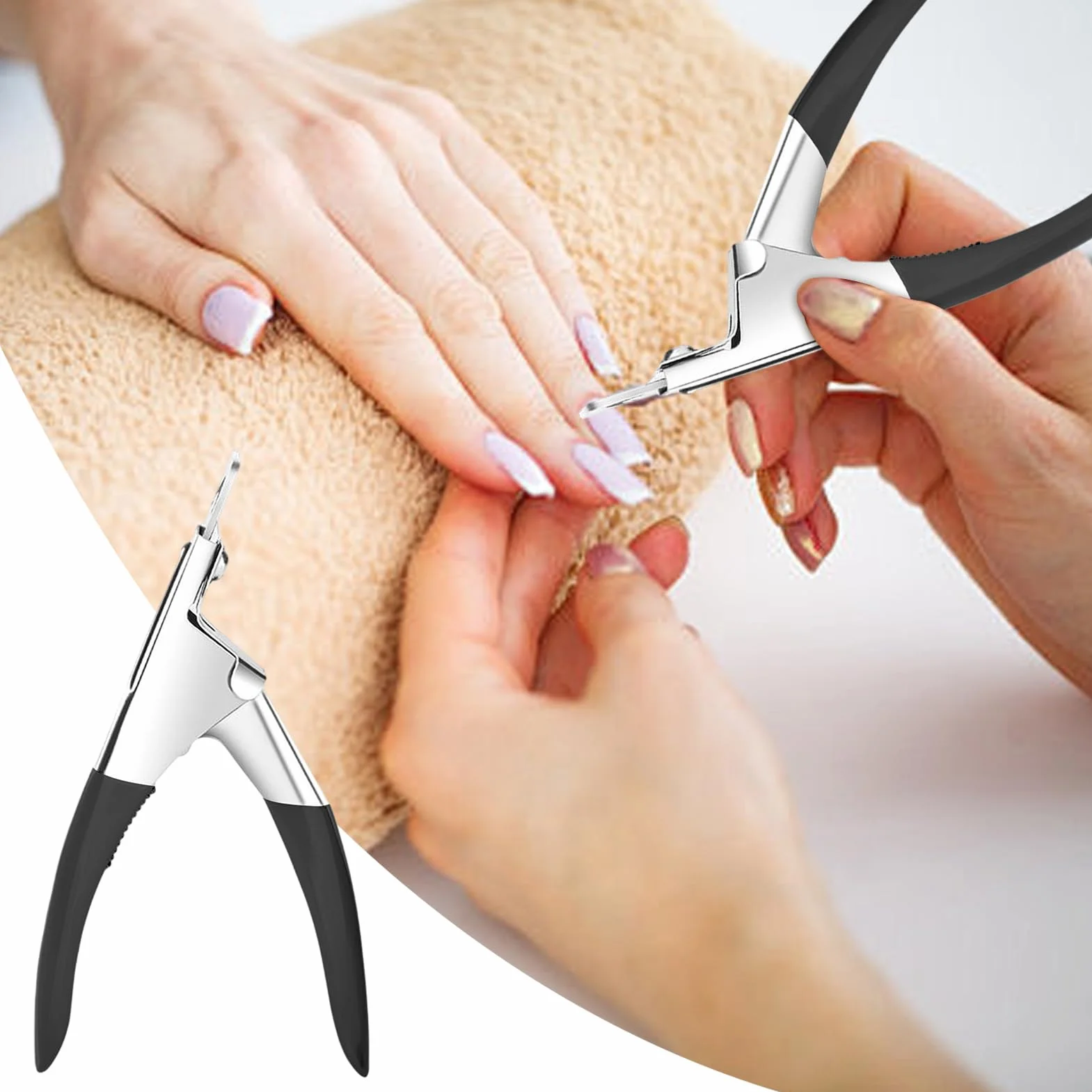 Taglierina unghie in acciaio inossidabile Clipper punta unghia U Tabelle acriliche Cutter Manicure Tool