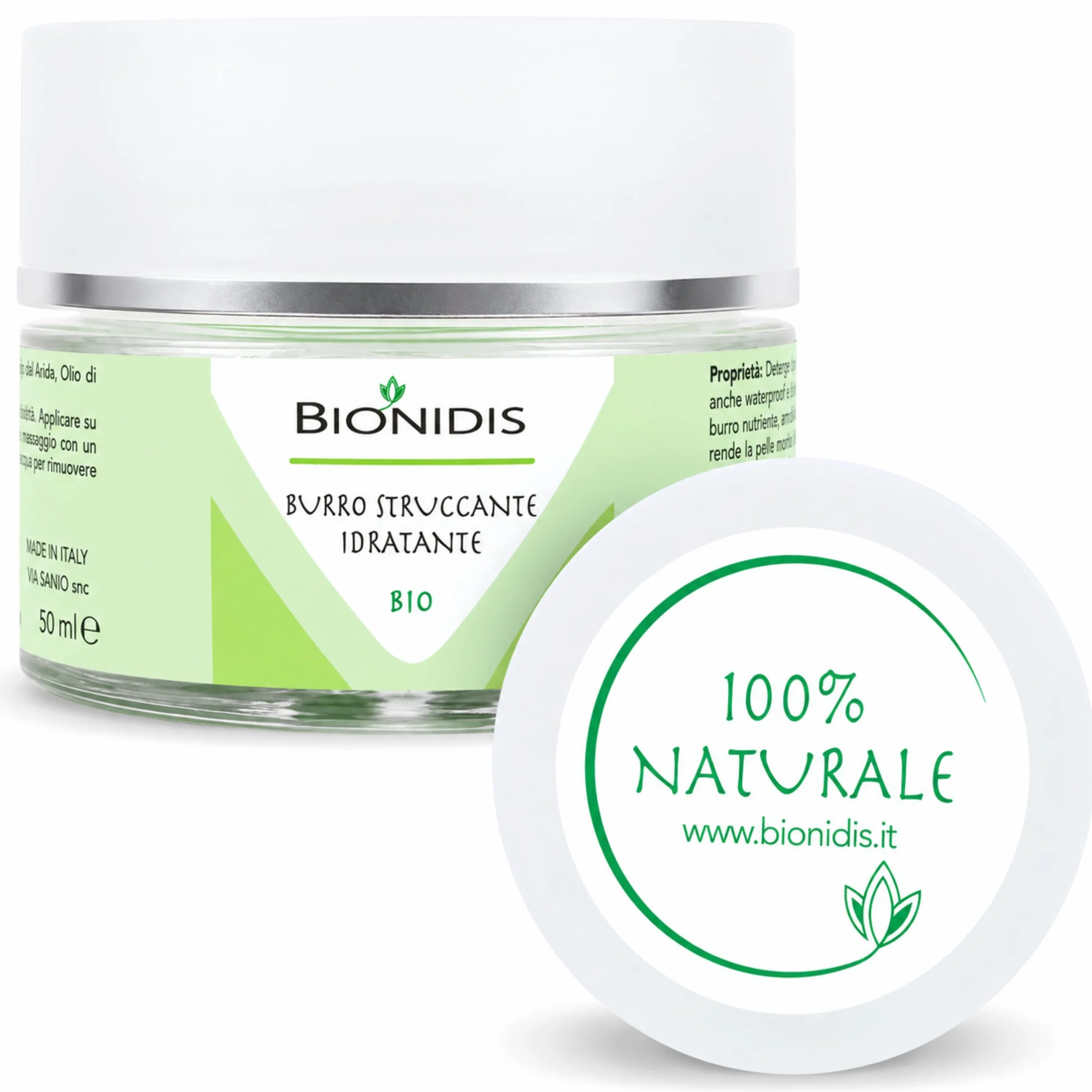 Burro Struccante Naturale Viso e Occhi, Struccante Waterproof Idratante e Delicato