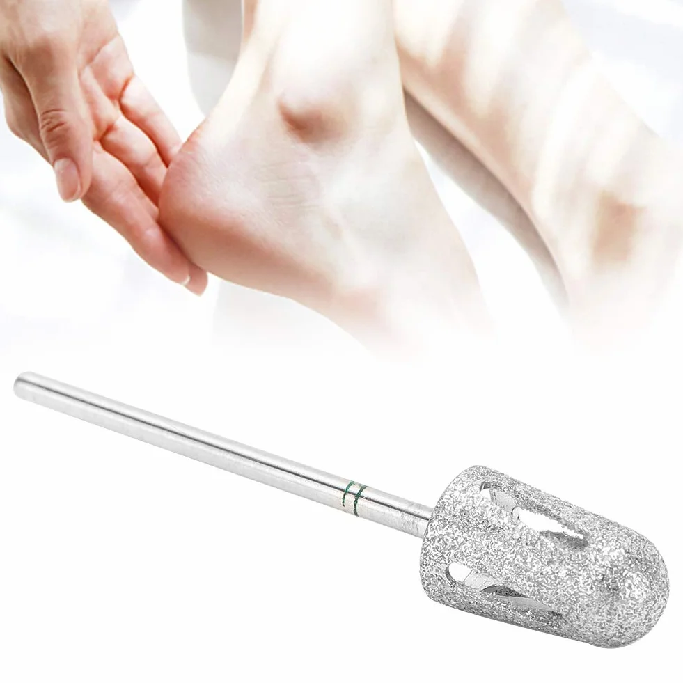 Diamantata Punta a Cono per Pedicure in Acciaio Inossidabile - Testina per Trapano Unghie Rimozione Calli