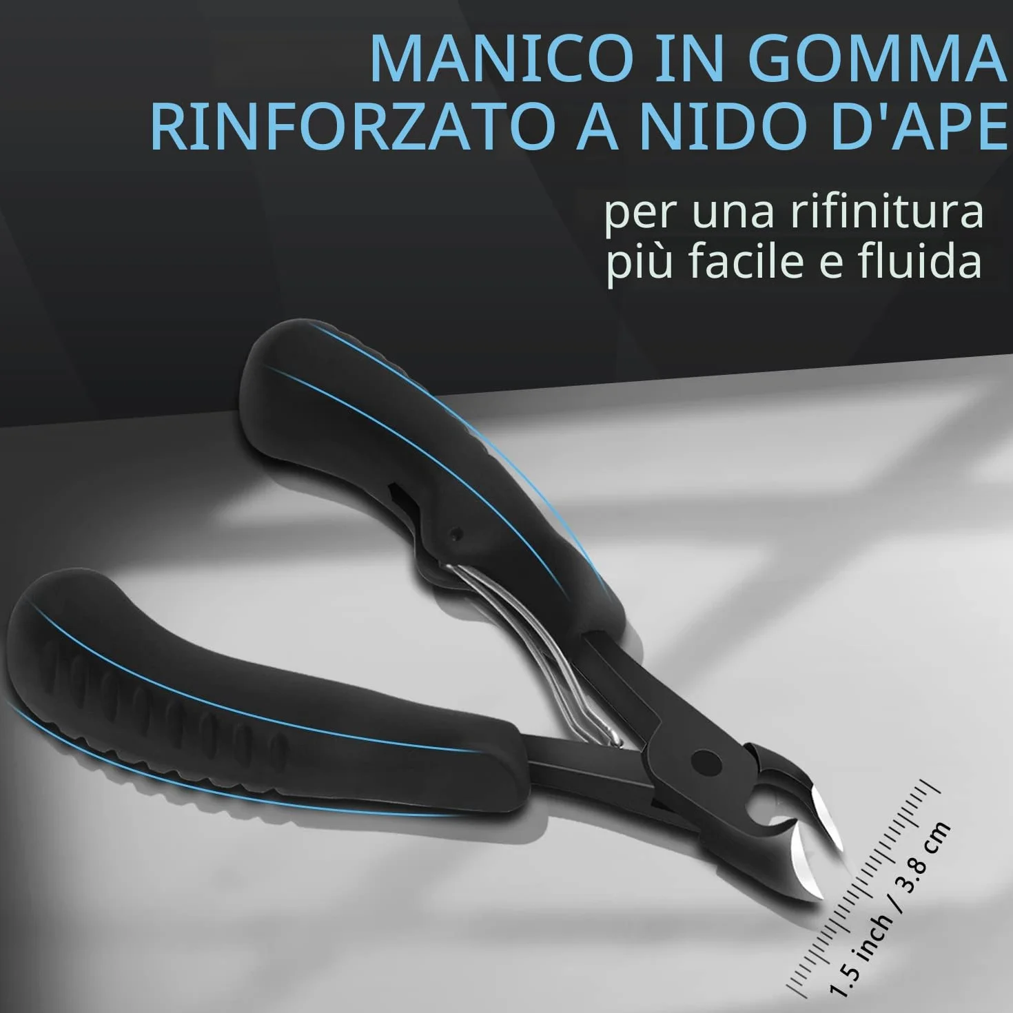 Tagliaunghie professionali in acciaio inox per unghie spesse e incarnite pedicure