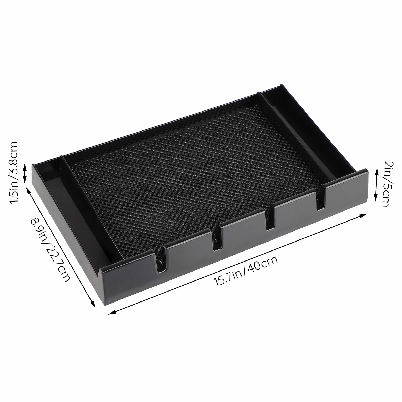Vassoio Clipper Organizer, Segbeauty Salon Anti-slip Barer Clipper Tray con 4 tacche Professional Hair Trimmer Holder Parrucchiere Barber Tools Box Black