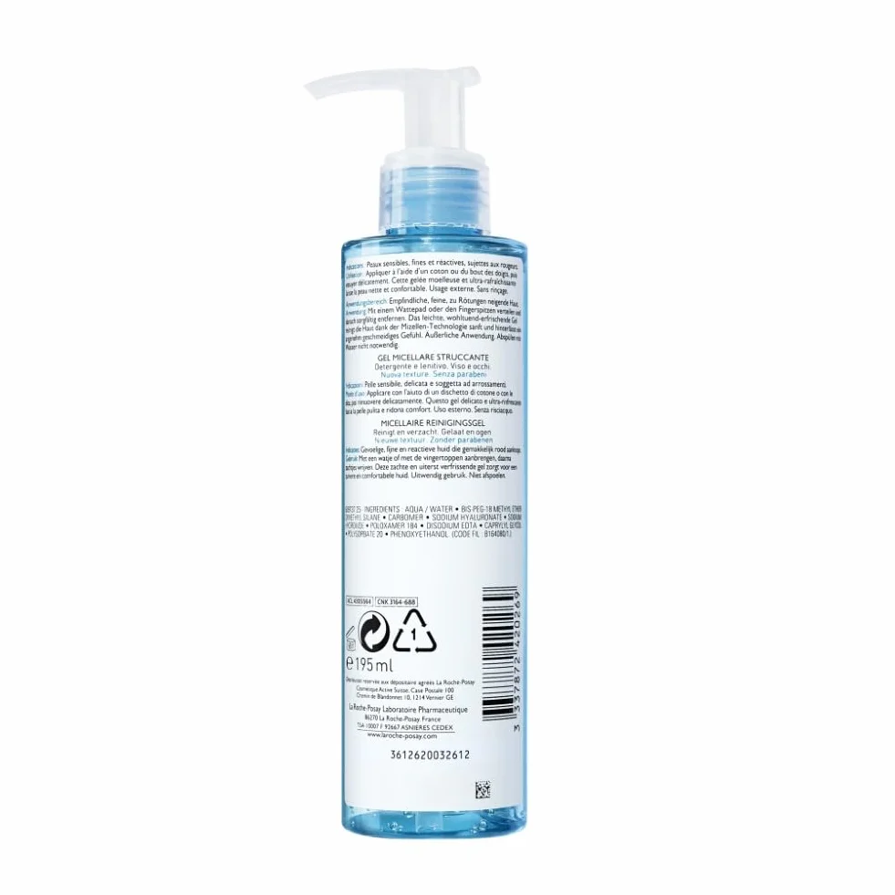 La Roche-Posay Toleriane Rosaliac Micellare Gel Struccante 195 ml per Pelli Sensibili