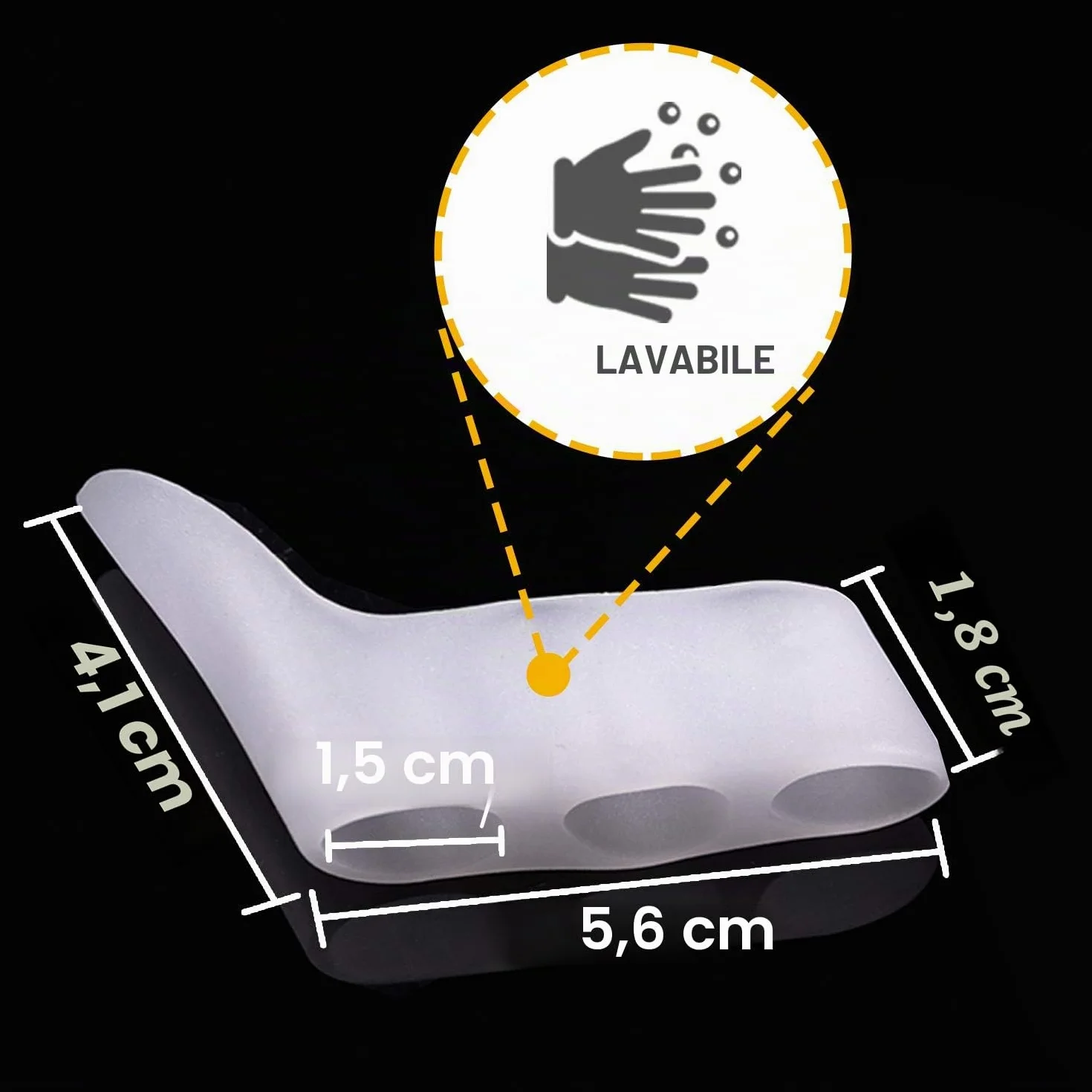 Separatore per il mignolo a gel, cuscinetti per alluce valgo – 5 paia